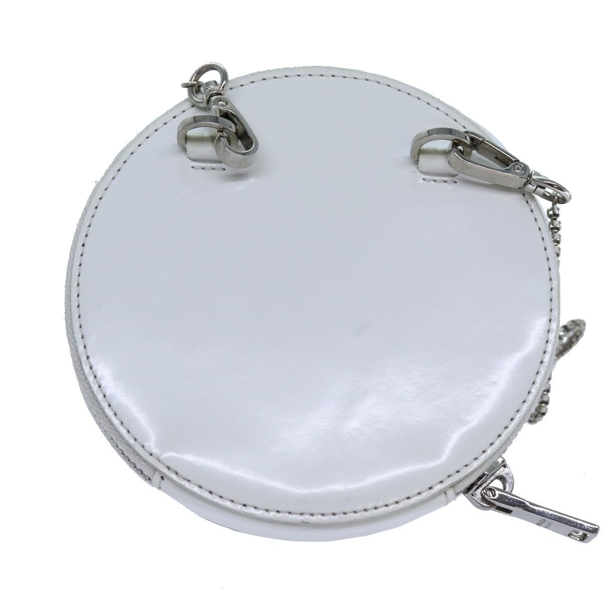 Prada Saffiano White Patent Leather Shoulder Bag (Pre-Owned) Size ONE SIZE - 2 Thumbnail