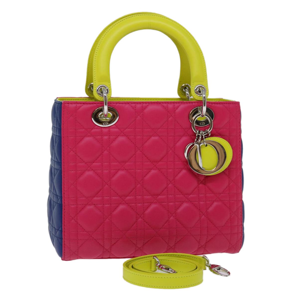 Dior iviera Pink Leather Handbag (Pre-Owned) Size ONE SIZE - 3 Thumbnail