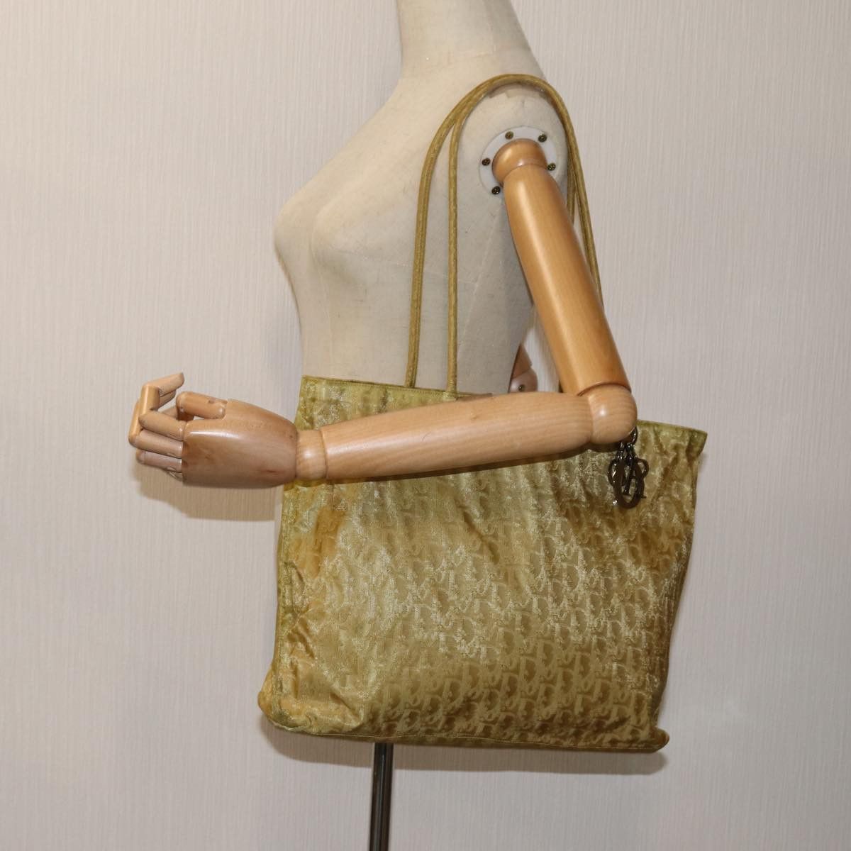 Dior Trotter Yellow Canvas Tote Bag (Pre-Owned) Size ONE SIZE - 8 Thumbnail