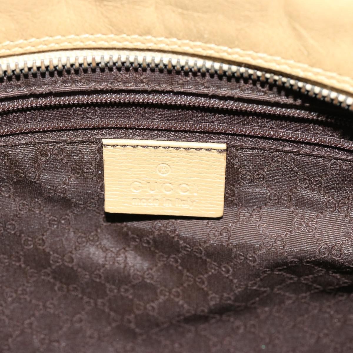 Gucci Jackie Beige Leather Handbag (Pre-Owned) Size ONE SIZE - 8 Thumbnail