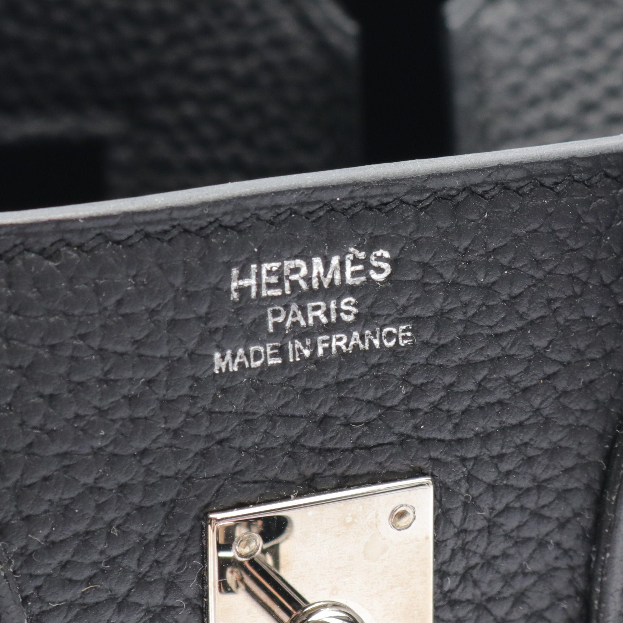 Hermes Hermes Birkin 25 Handbag Togo Black Silver Hardware D Stamp Size ONE SIZE - 4 Thumbnail