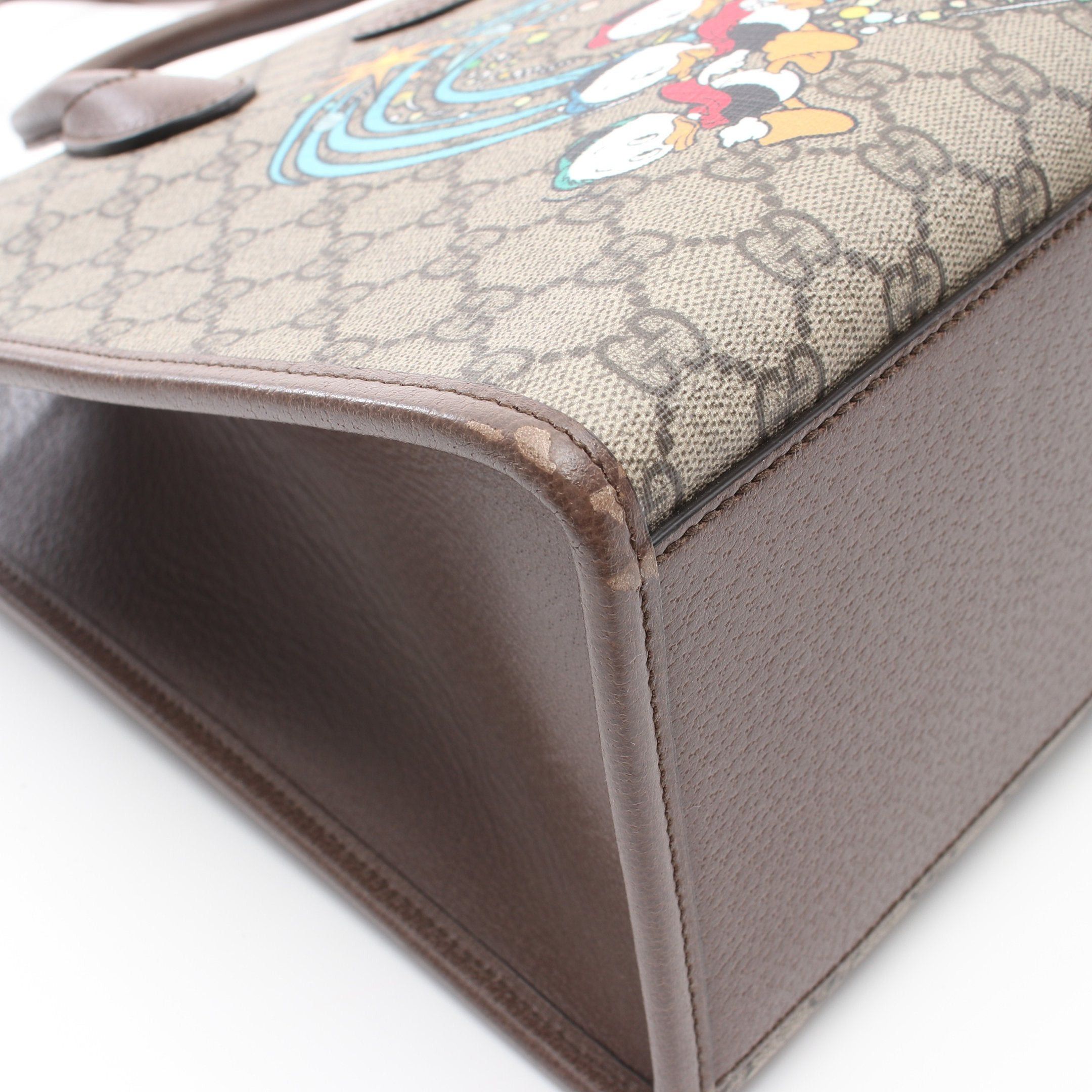 Gucci Gucci Gucci * Disney Donald Duck Gg Supreme Shoulder Bag Tote Leather Beige Multicolor Size ONE SIZE - 5 Thumbnail