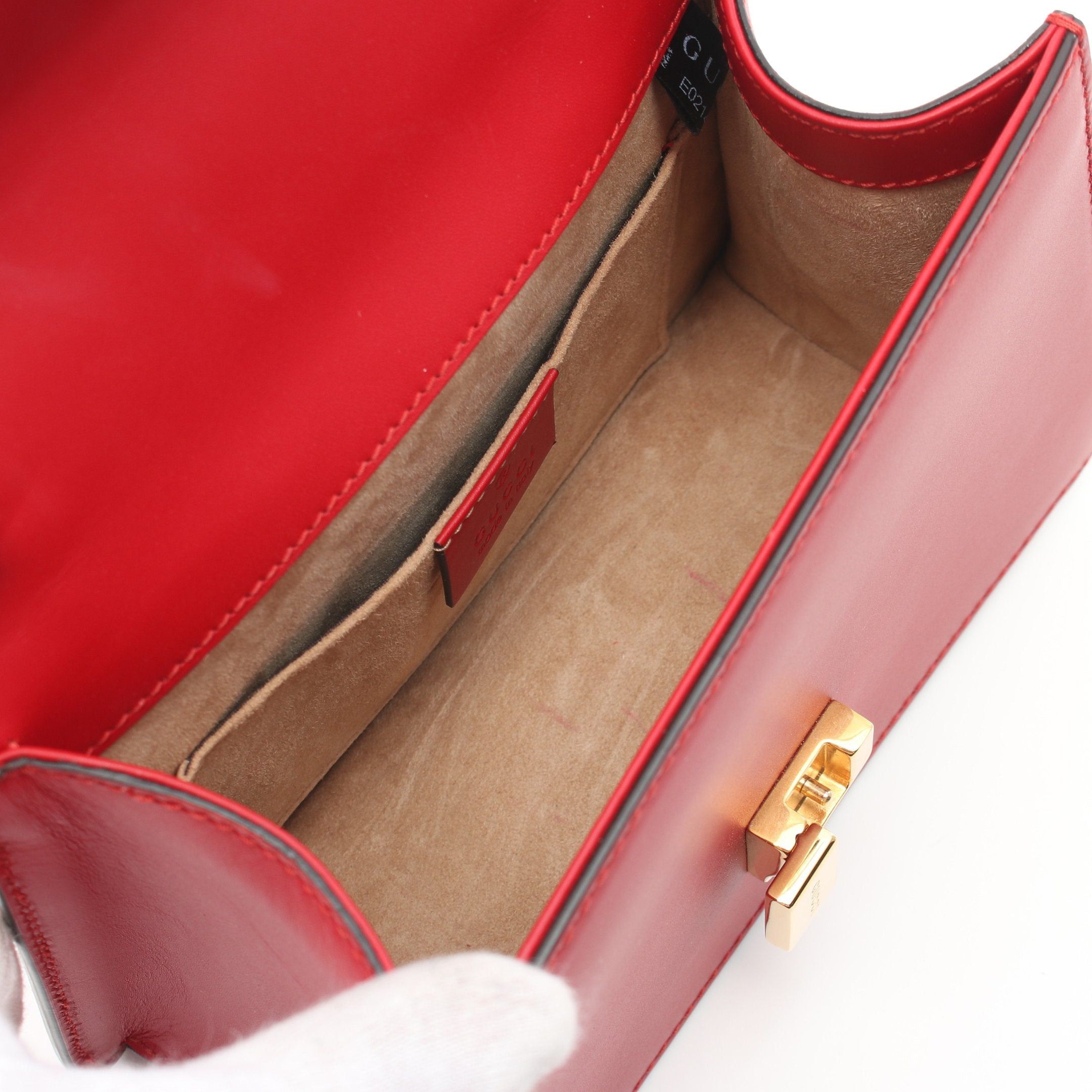 Gucci Gucci Sylvie Sherry Line Handbag Leather Red Multicolor Size ONE SIZE - 3 Thumbnail