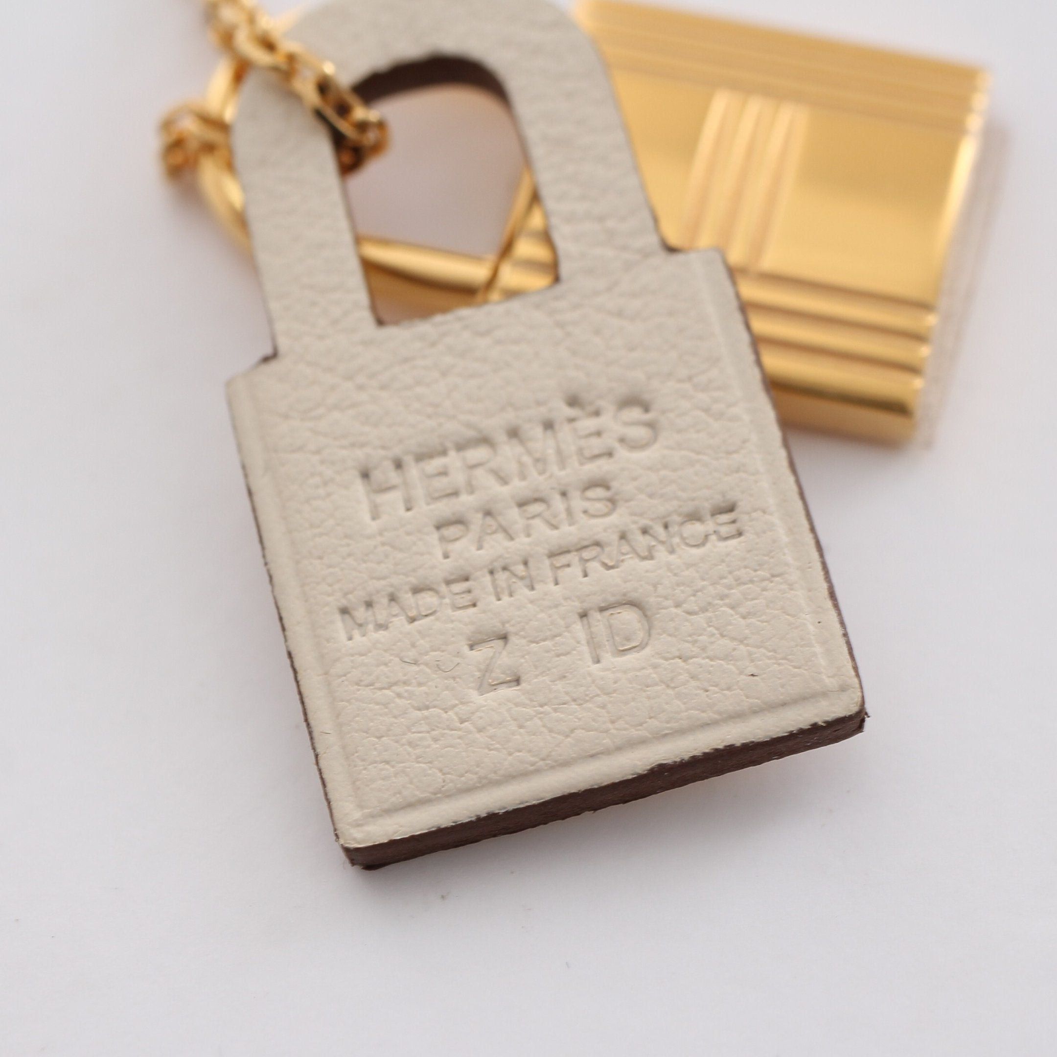Hermes Hermes Okelley Necklace Gp Veau Swift Gold White Z Stamp Size ONE SIZE - 4 Thumbnail