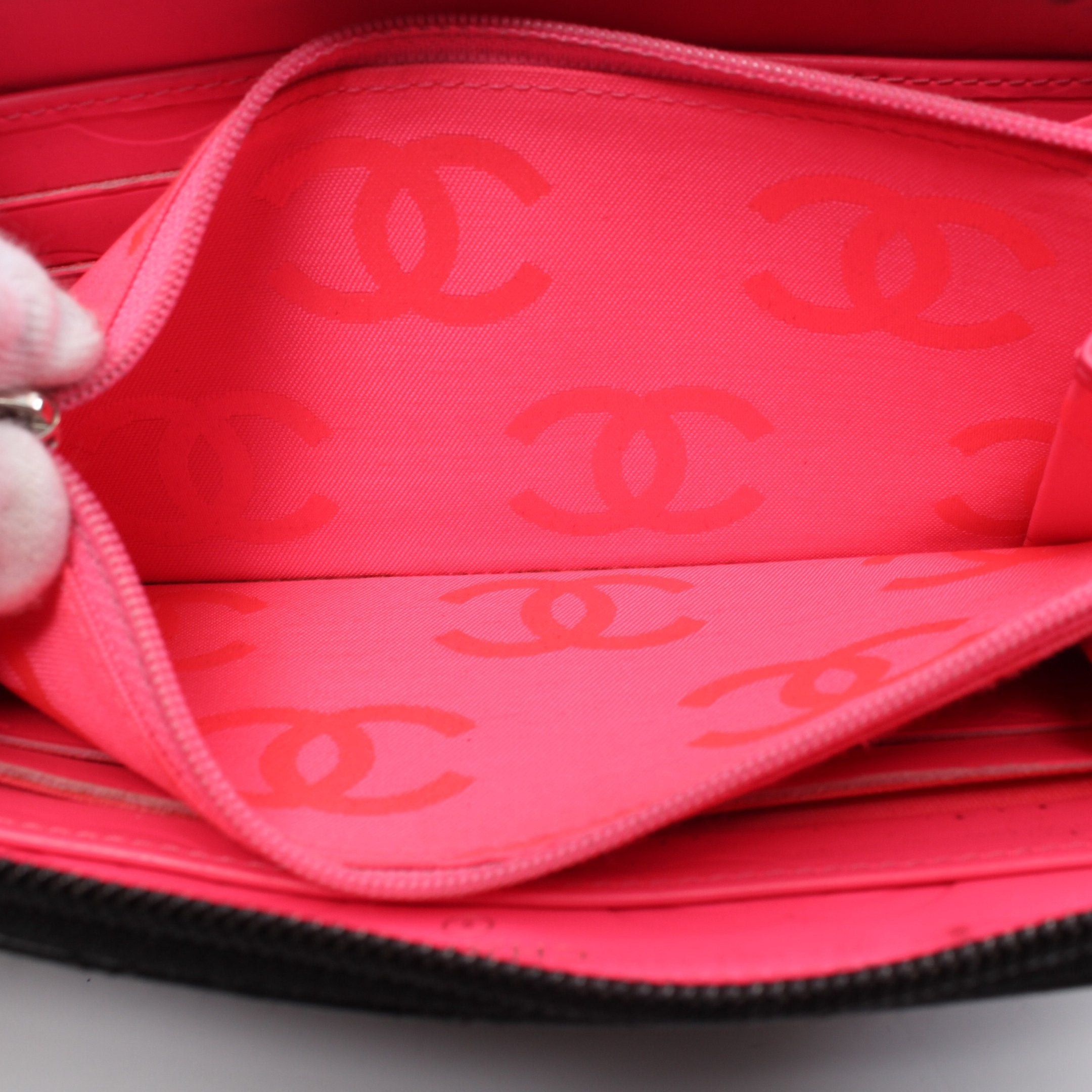 Chanel Chanel Cambon Line Round Zipper Long Wallet Leather Patent Black Silver Hardware Size ONE SIZE - 7 Thumbnail