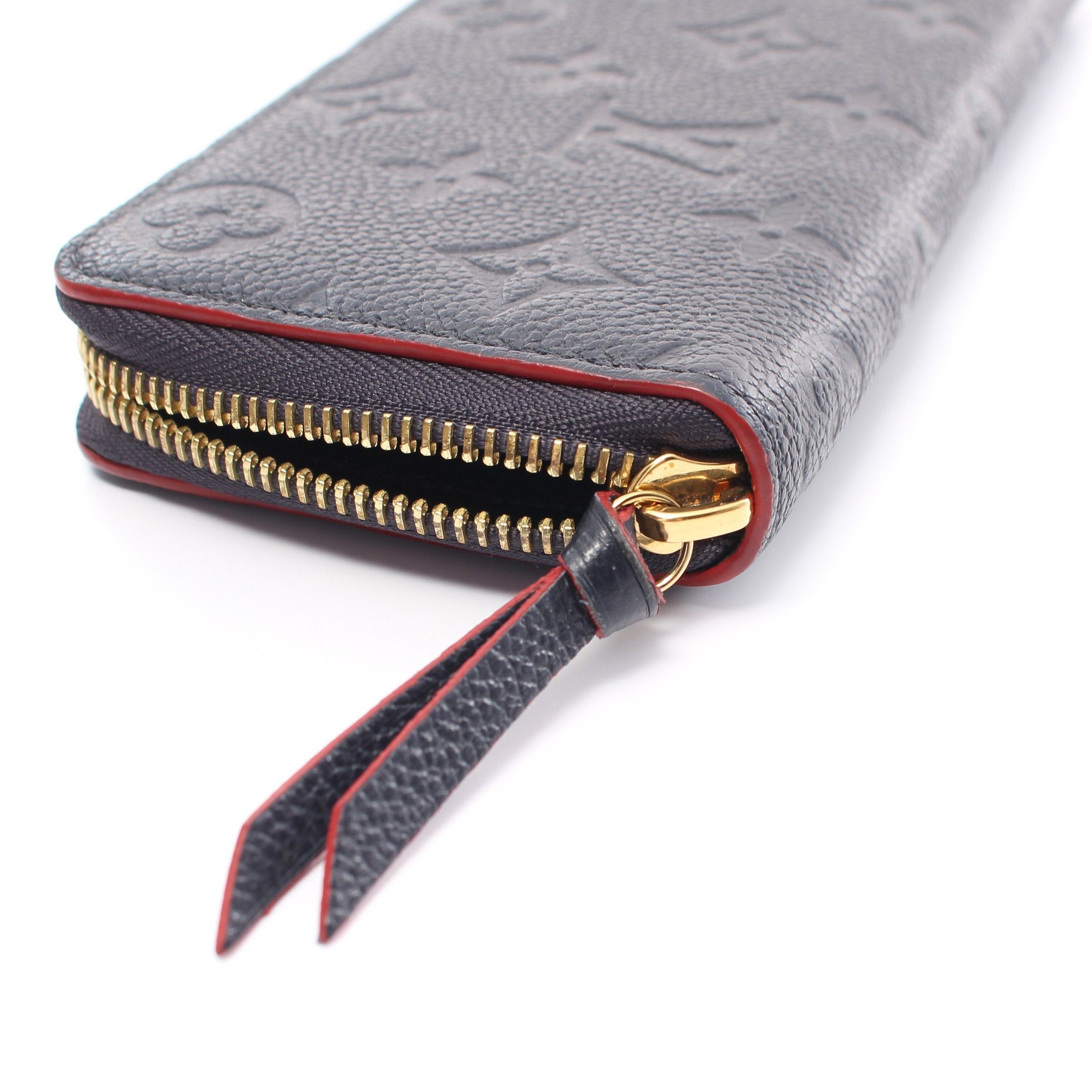 Louis Vuitton Louis Vuitton Portefeuil Clemence Monogram Amplant Marine Rouge Round Zipper Long Wallet Leather Navy Size ONE SIZE - 6 Thumbnail