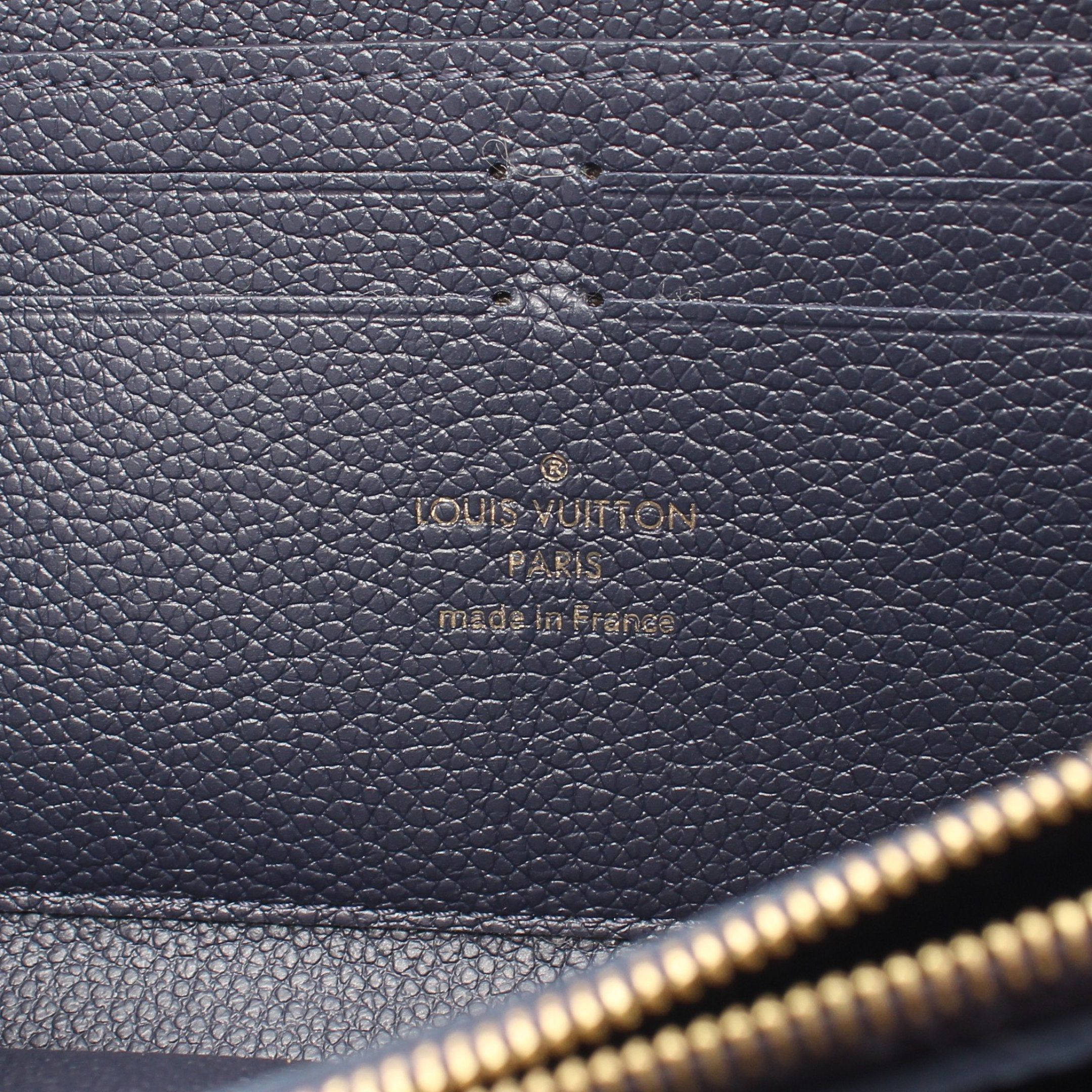 Louis Vuitton Louis Vuitton Portefeuil Clemence Monogram Amplant Marine Rouge Round Zipper Long Wallet Leather Navy Size ONE SIZE - 4 Thumbnail