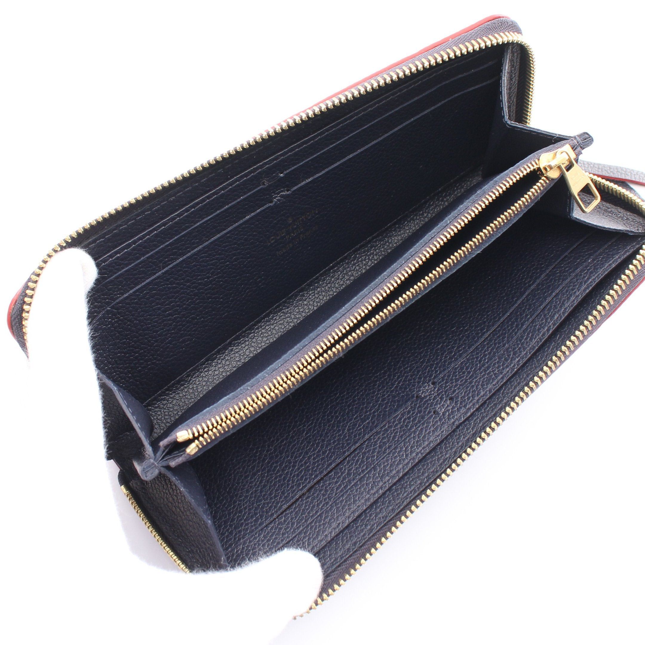 Louis Vuitton Louis Vuitton Portefeuil Clemence Monogram Amplant Marine Rouge Round Zipper Long Wallet Leather Navy Size ONE SIZE - 3 Thumbnail