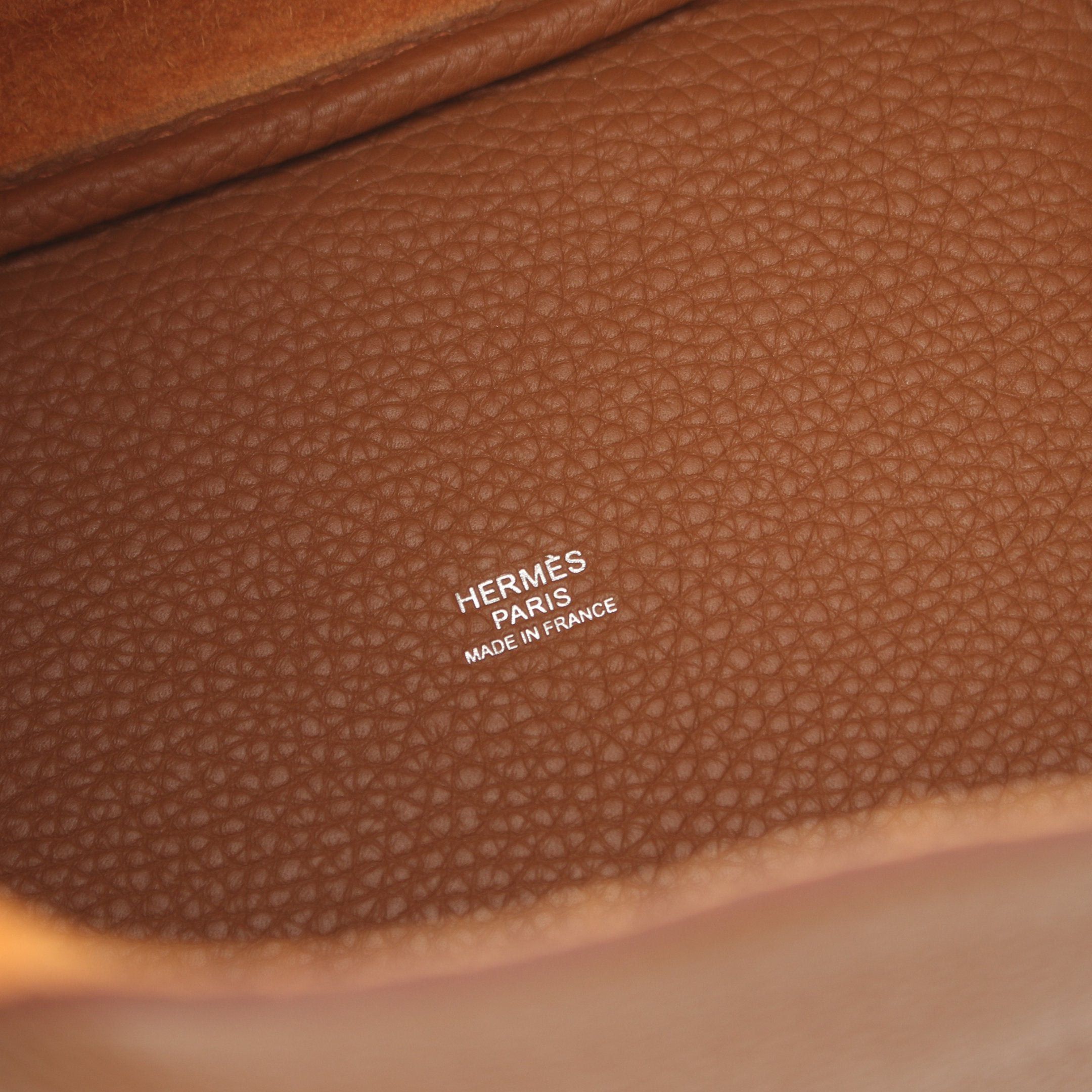 Hermes Hermes Picotan Lock Pm Gold Handbag Clemence Leather Brown Silver Hardware Double Engraved Size ONE SIZE - 4 Thumbnail
