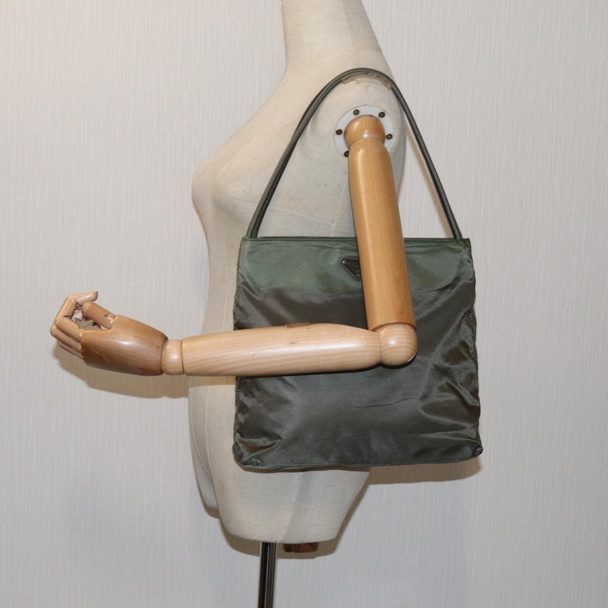 Prada Khaki Canvas Tote Bag (Pre-Owned) Size ONE SIZE - 7 Thumbnail