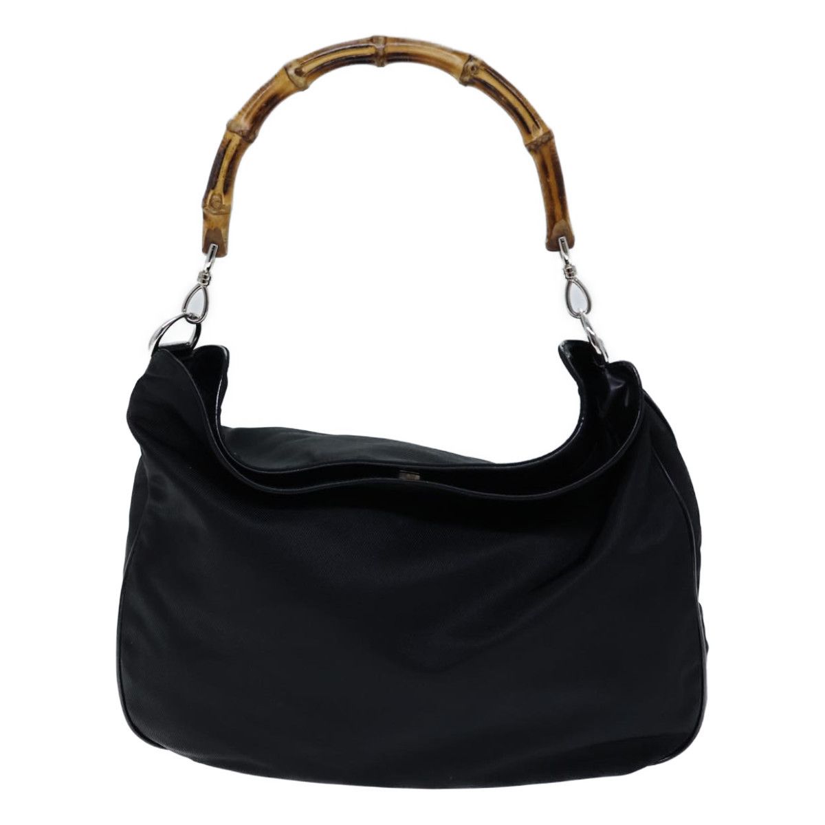Gucci Bamboo Black Synthetic Handbag (Pre-Owned) Size ONE SIZE - 2 Thumbnail