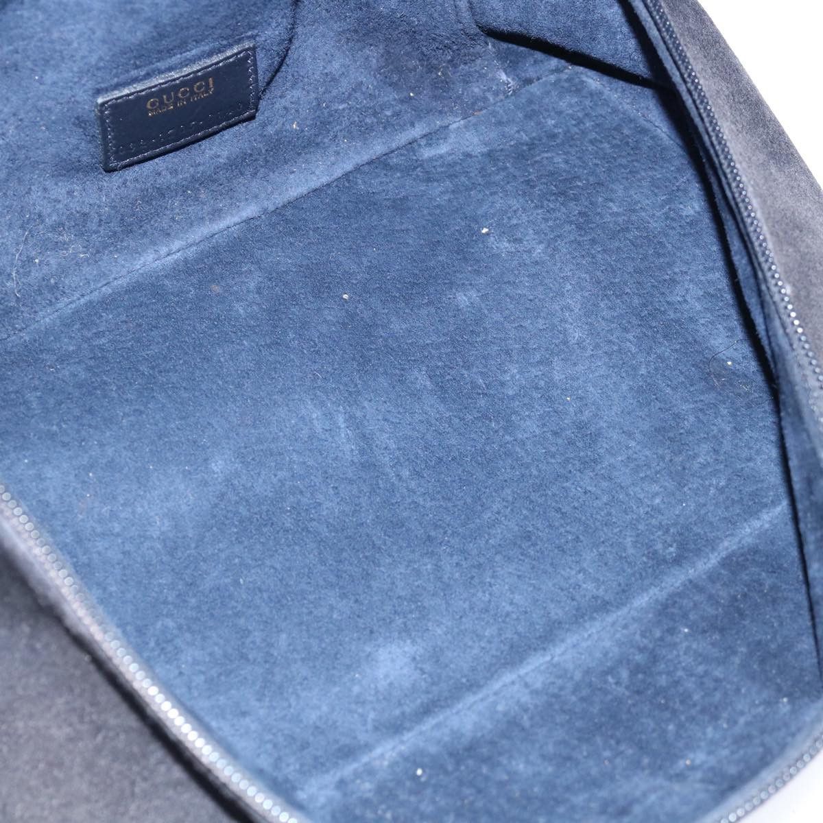 Gucci Vanity Navy Suede Handbag (Pre-Owned) Size ONE SIZE - 4 Thumbnail