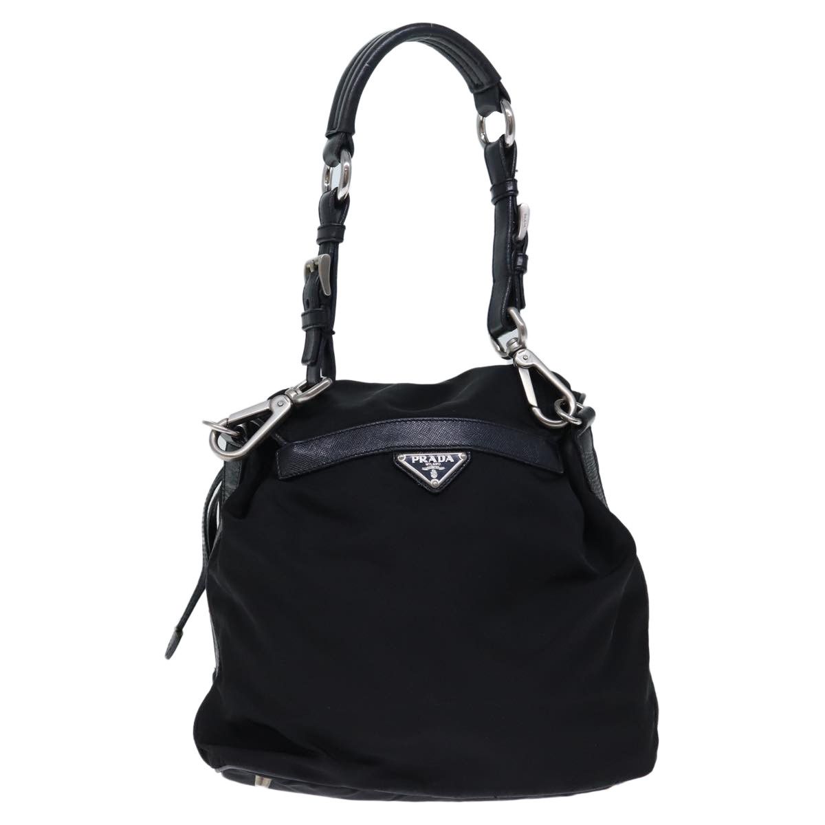 Prada Tessuto Black Synthetic Shoulder Bag (Pre-Owned) Size ONE SIZE - 2 Thumbnail