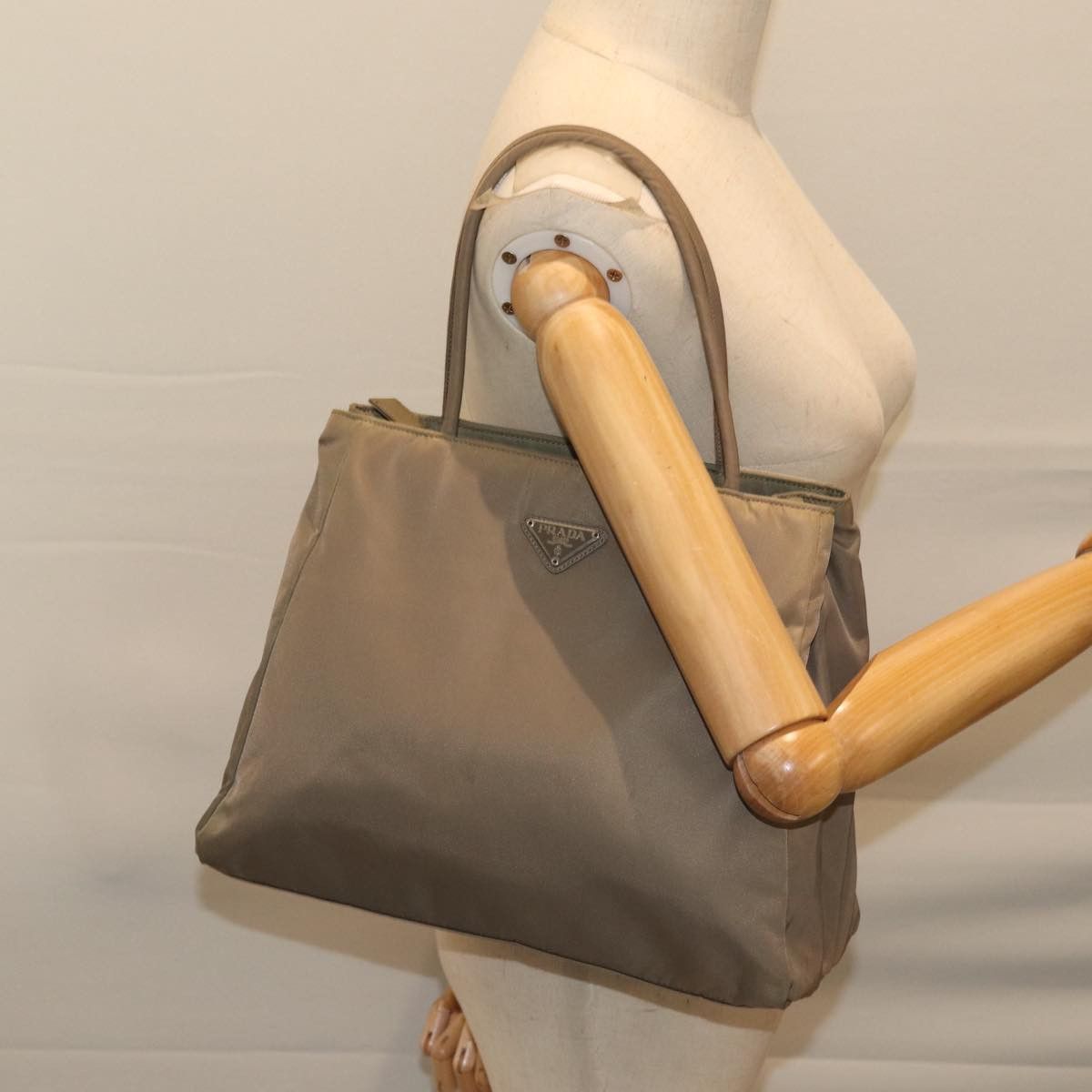 Prada Tessuto Grey Synthetic Handbag (Pre-Owned) Size ONE SIZE - 8 Thumbnail