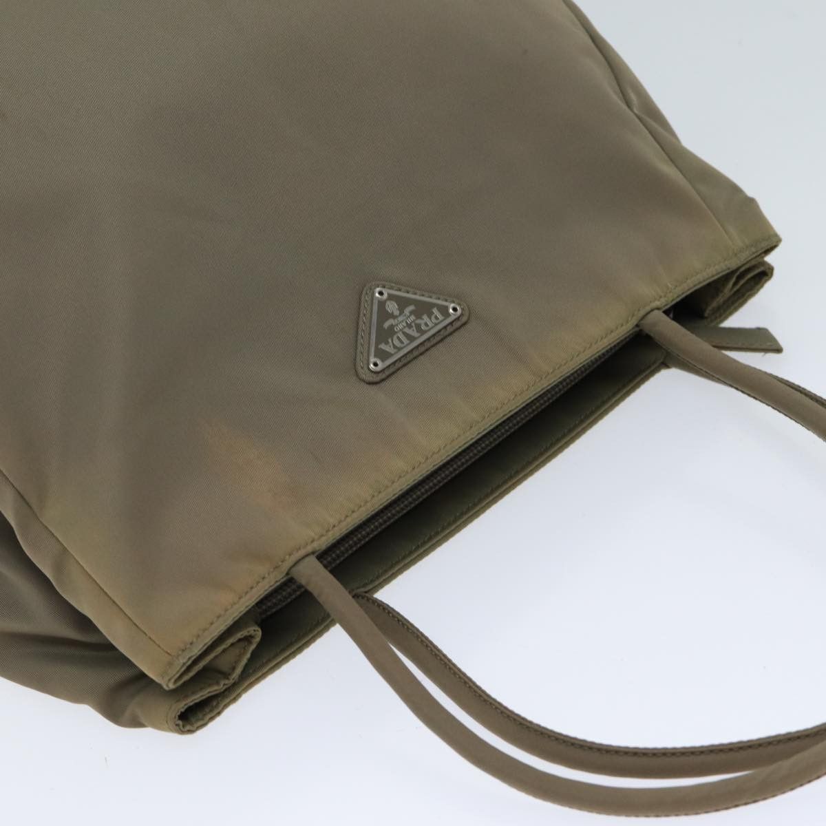 Prada Tessuto Grey Synthetic Handbag (Pre-Owned) Size ONE SIZE - 4 Thumbnail