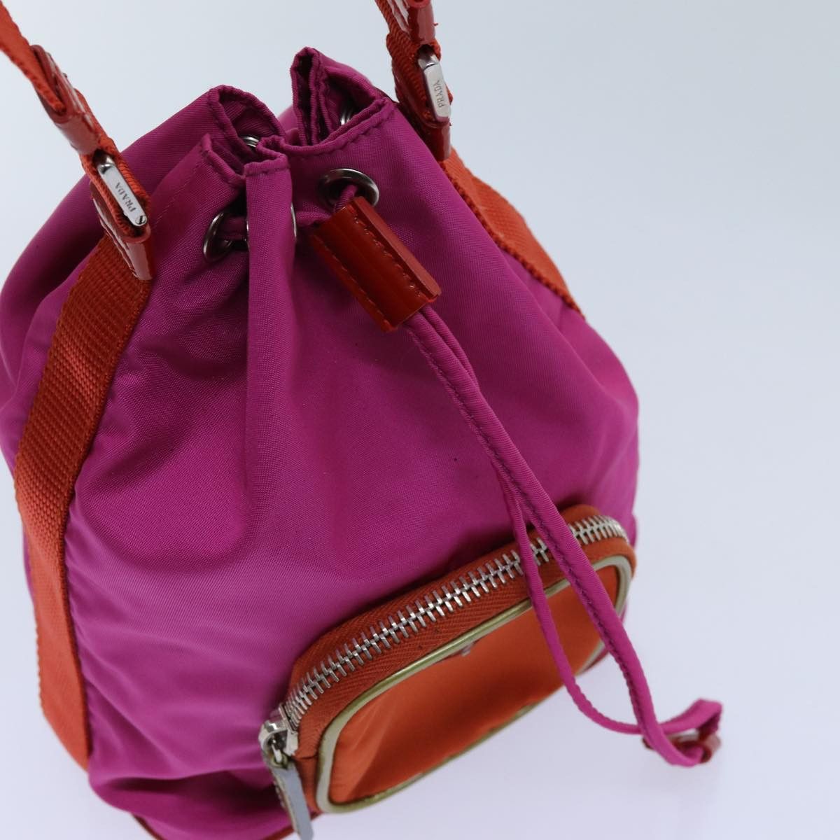 Prada Tessuto Pink Synthetic Clutch Bag (Pre-Owned) Size ONE SIZE - 4 Thumbnail