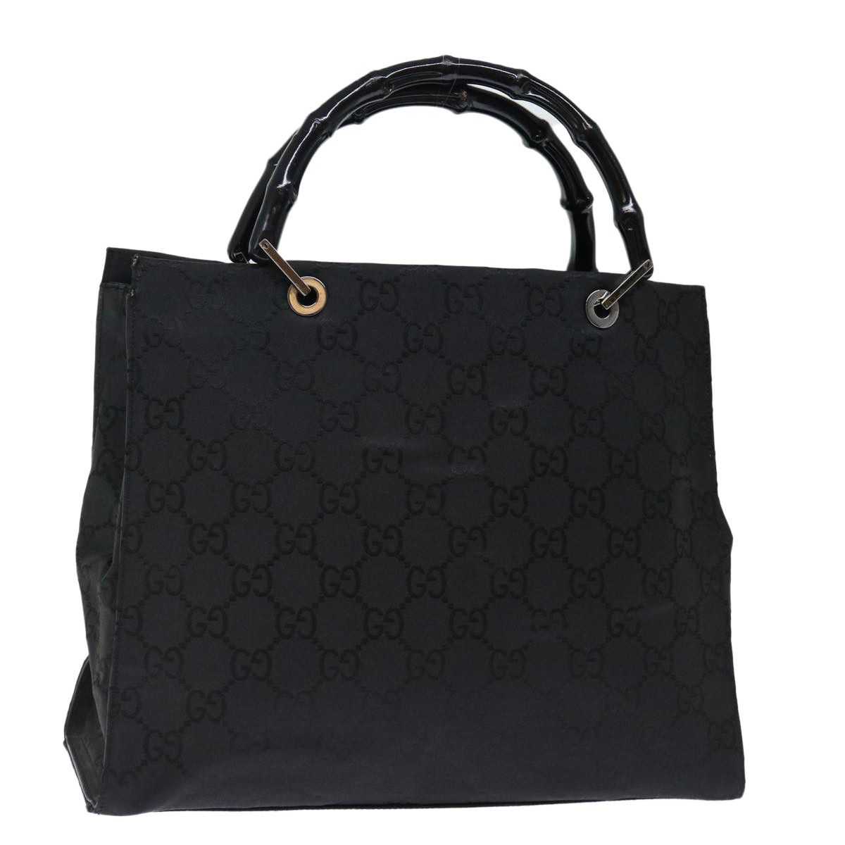Gucci Bamboo Black Canvas Tote Bag (Pre-Owned) Size ONE SIZE - 2 Thumbnail