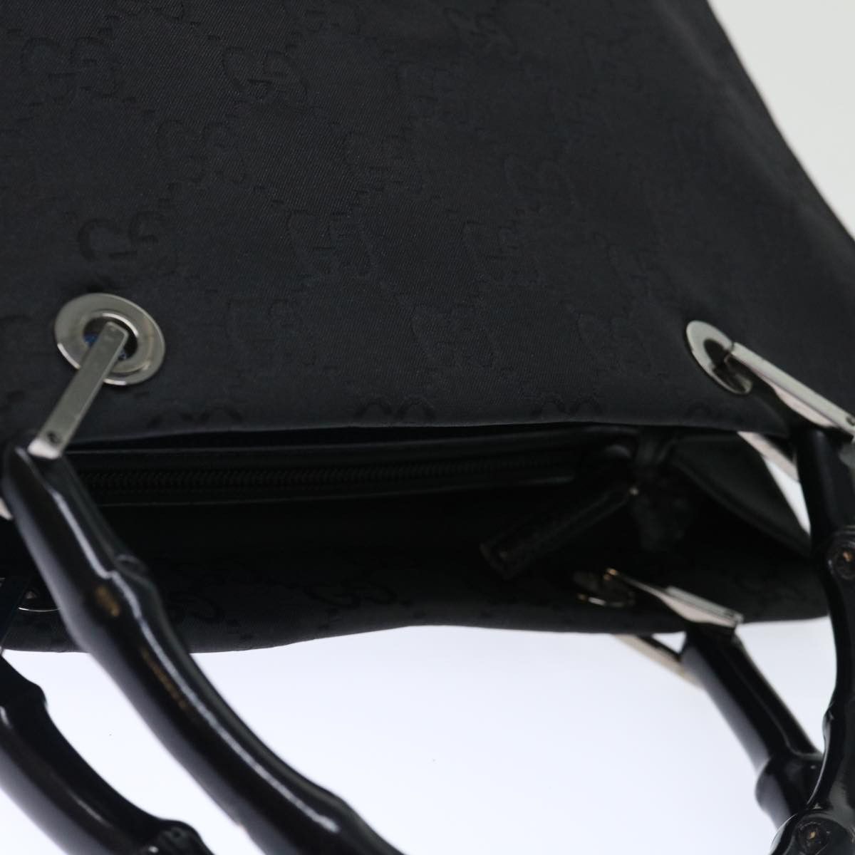 Gucci Bamboo Black Canvas Tote Bag (Pre-Owned) Size ONE SIZE - 12 Thumbnail