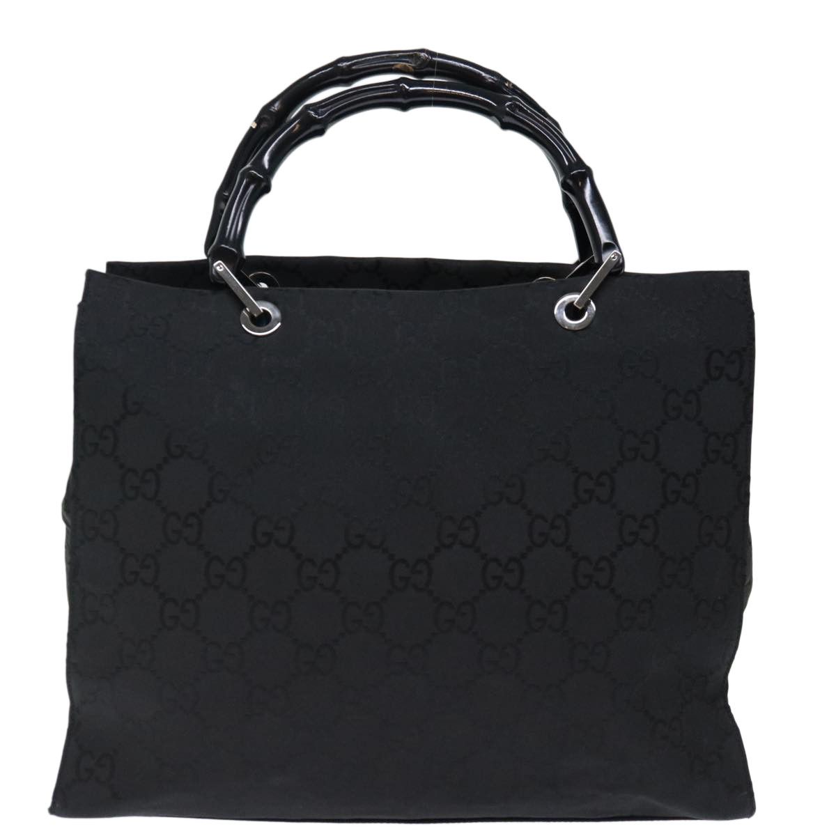 Gucci Bamboo Black Canvas Tote Bag (Pre-Owned) Size ONE SIZE - 9 Thumbnail