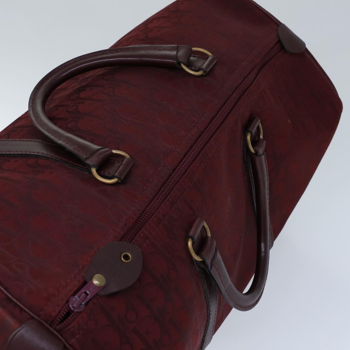 Dior Trotter Burgundy Canvas Travel Bag (Pre-Owned) Size ONE SIZE - 4 Thumbnail
