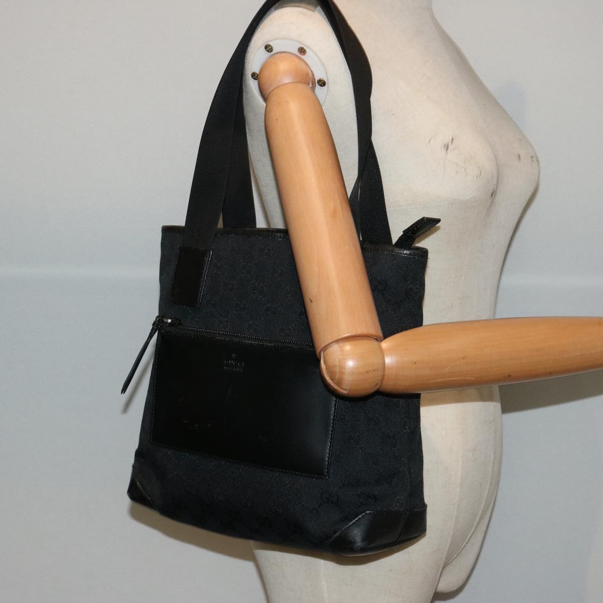 Gucci Gg Canvas Black Canvas Handbag (Pre-Owned) Size ONE SIZE - 7 Thumbnail