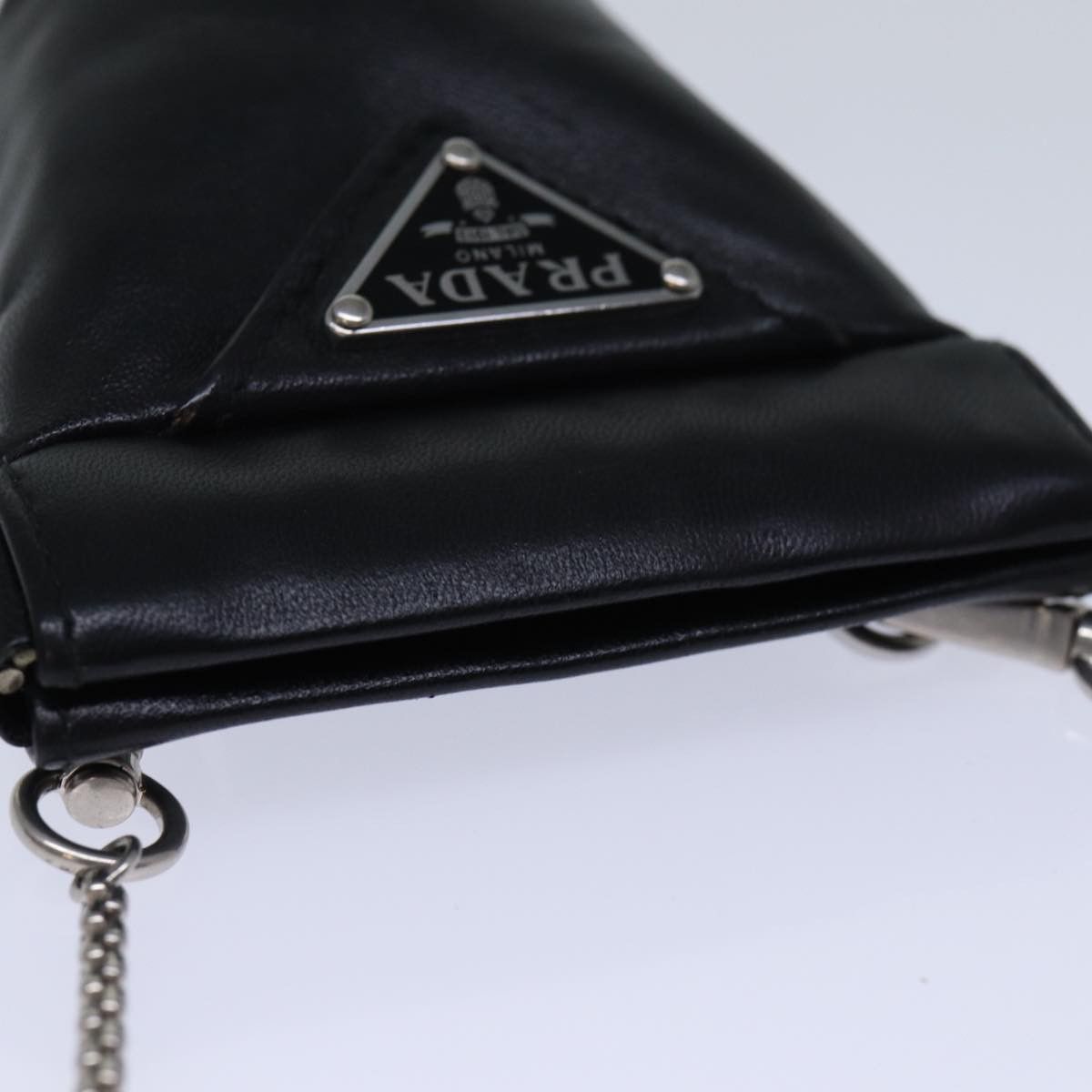 Prada Saffiano Black Leather Shoulder Bag (Pre-Owned) Size ONE SIZE - 12 Thumbnail