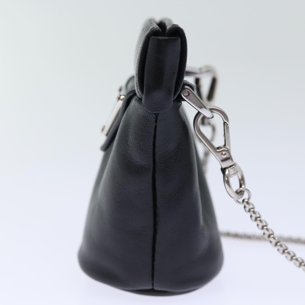Prada Saffiano Black Leather Shoulder Bag (Pre-Owned) Size ONE SIZE - 11 Thumbnail