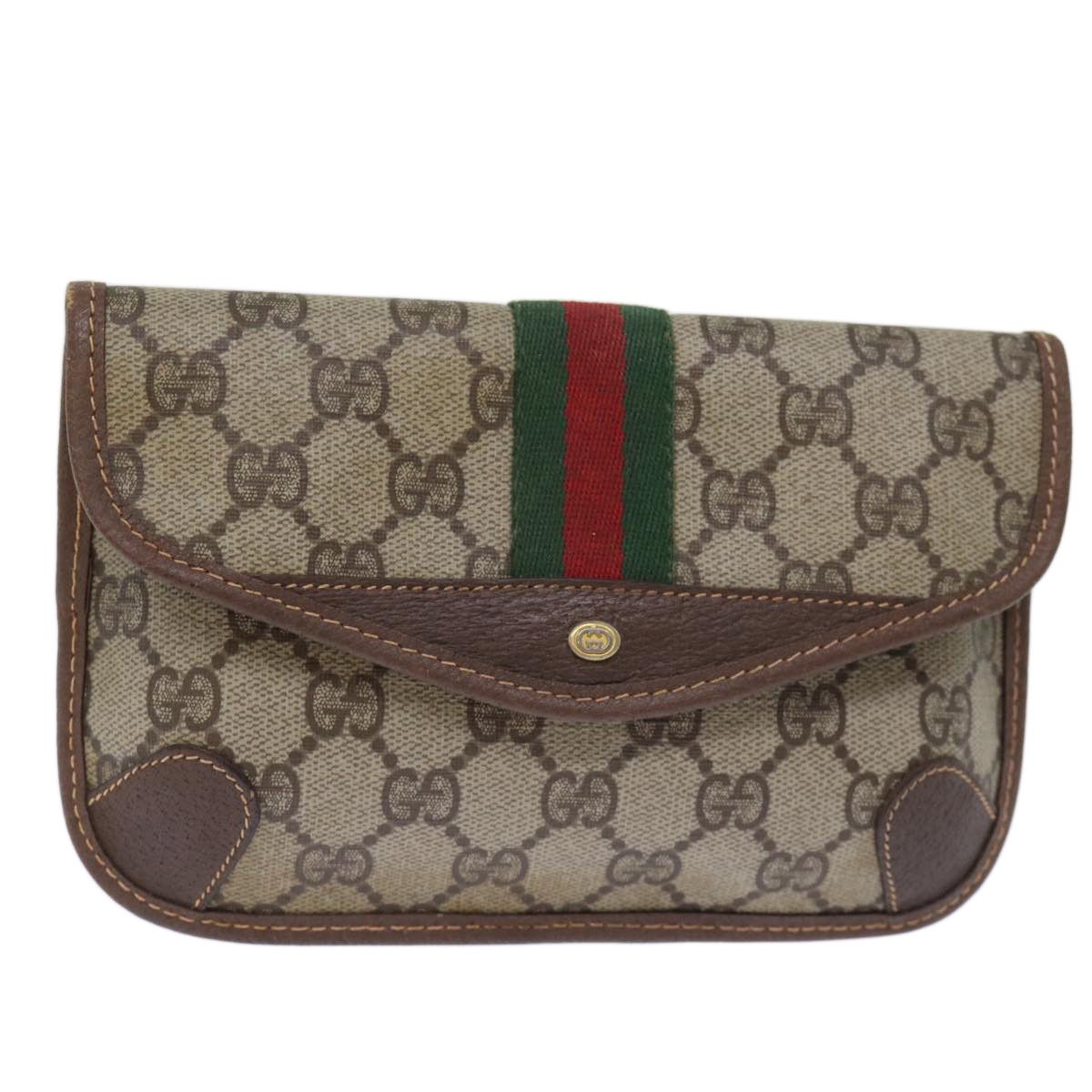Gucci Sherry Beige Leather Clutch Bag (Pre-Owned) Size ONE SIZE - 11 Thumbnail