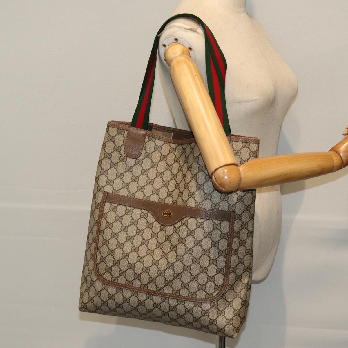 Gucci Sherry Beige Canvas Tote Bag (Pre-Owned) Size ONE SIZE - 7 Thumbnail