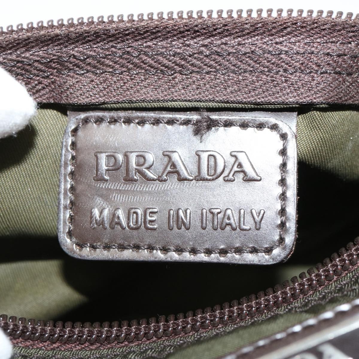 Prada Khaki Synthetic Clutch Bag (Pre-Owned) Size ONE SIZE - 7 Thumbnail