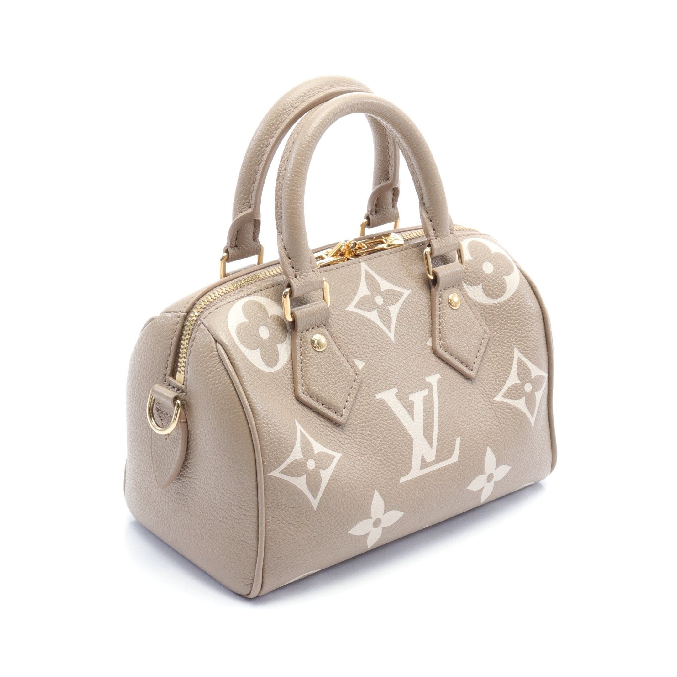 Louis Vuitton Louis Vuitton Speedy 20 Monogram Amplant Handbag Leather Gray Beige Size ONE SIZE - 2 Thumbnail