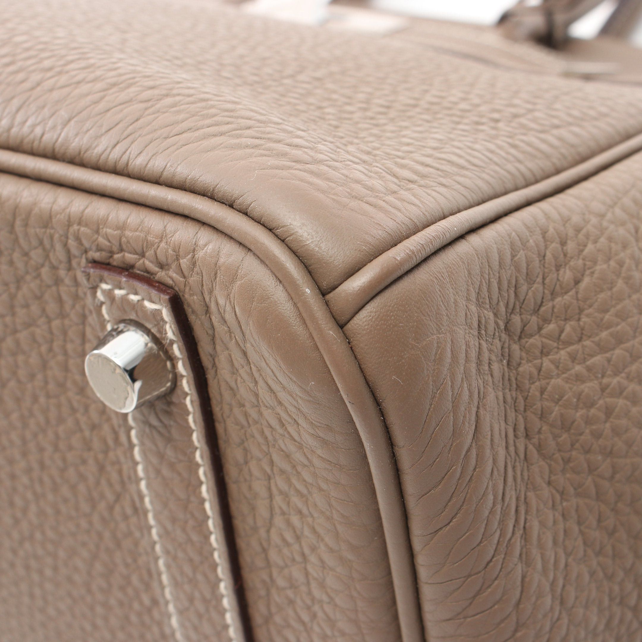 Hermes Hermes Birkin 30 Étoupe Handbag Togo Gray Brown Silver Hardware □O Stamp Size ONE SIZE - 6 Thumbnail