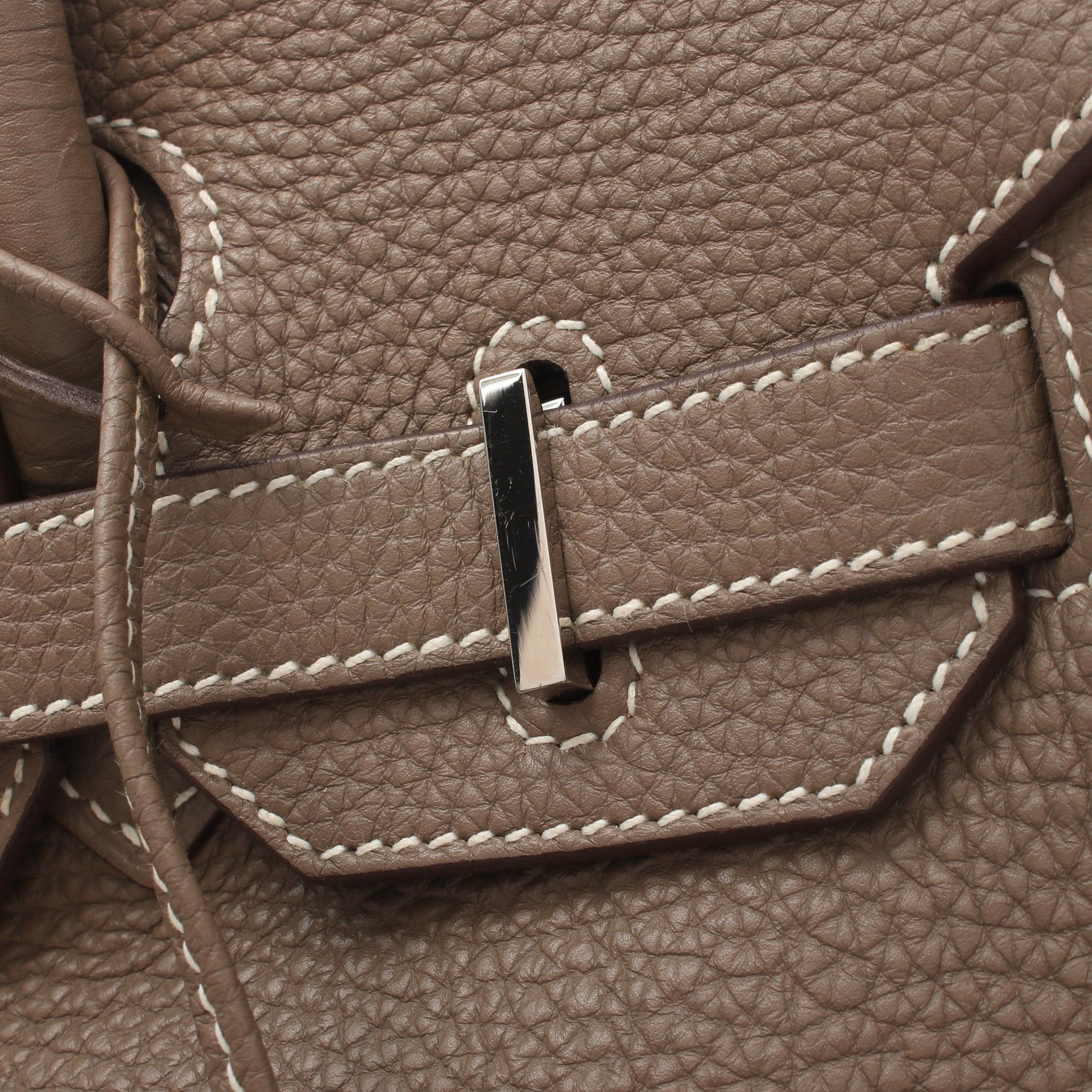 Hermes Hermes Birkin 30 Étoupe Handbag Togo Gray Brown Silver Hardware □O Stamp Size ONE SIZE - 8 Thumbnail