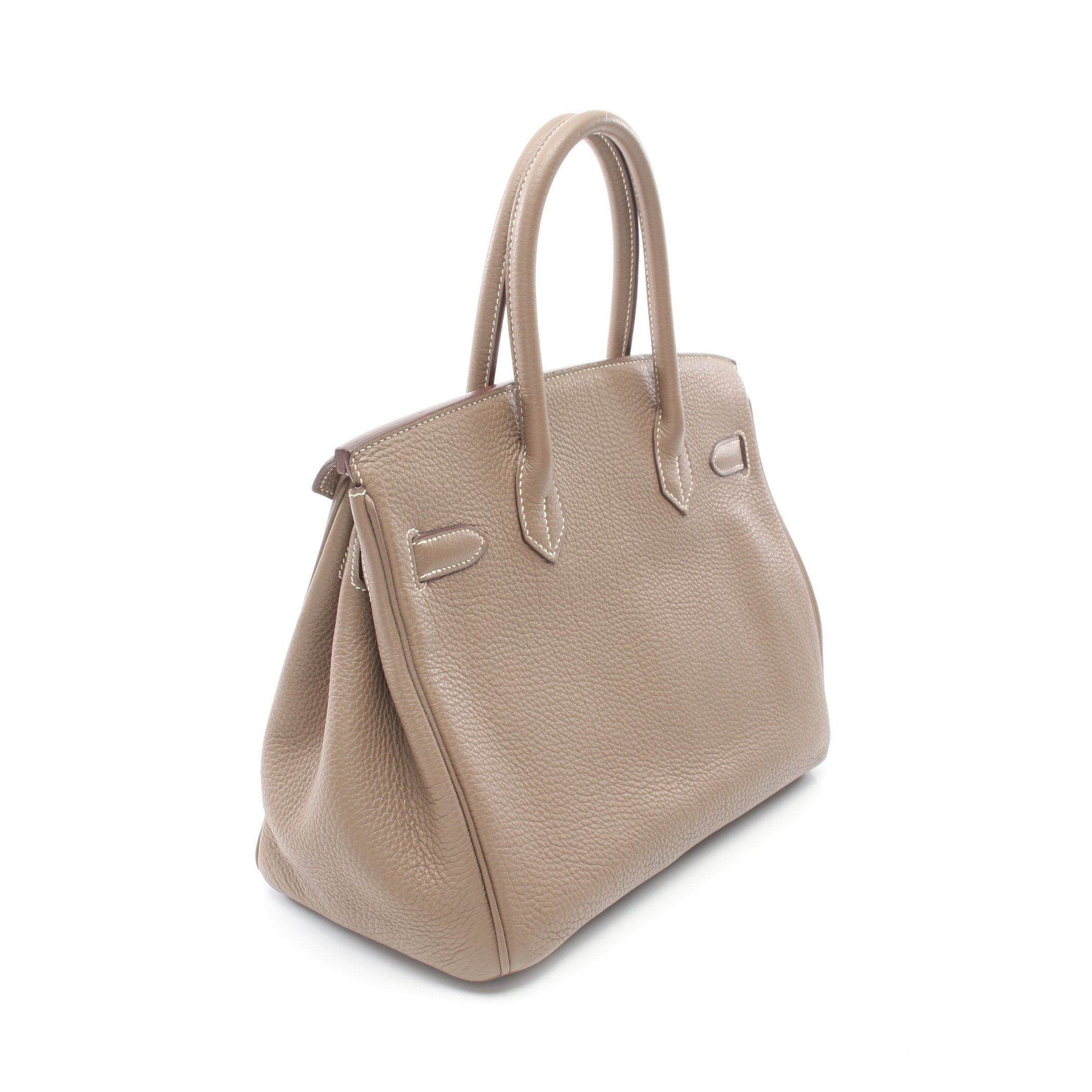 Hermes Hermes Birkin 30 Étoupe Handbag Togo Gray Brown Silver Hardware □O Stamp Size ONE SIZE - 2 Thumbnail