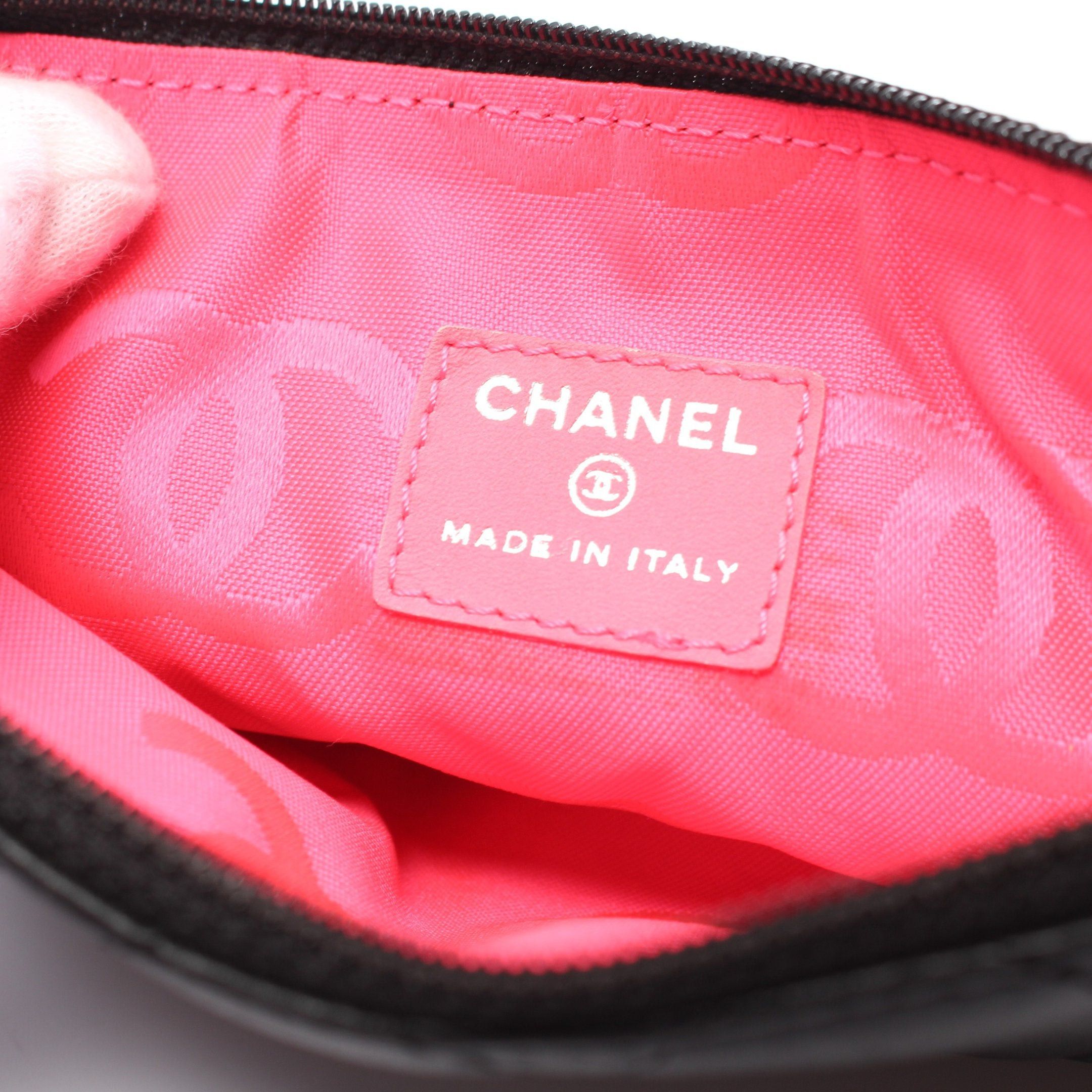 Chanel Chanel Cambon Line Pouch Leather Black Silver Hardware Size ONE SIZE - 4 Thumbnail