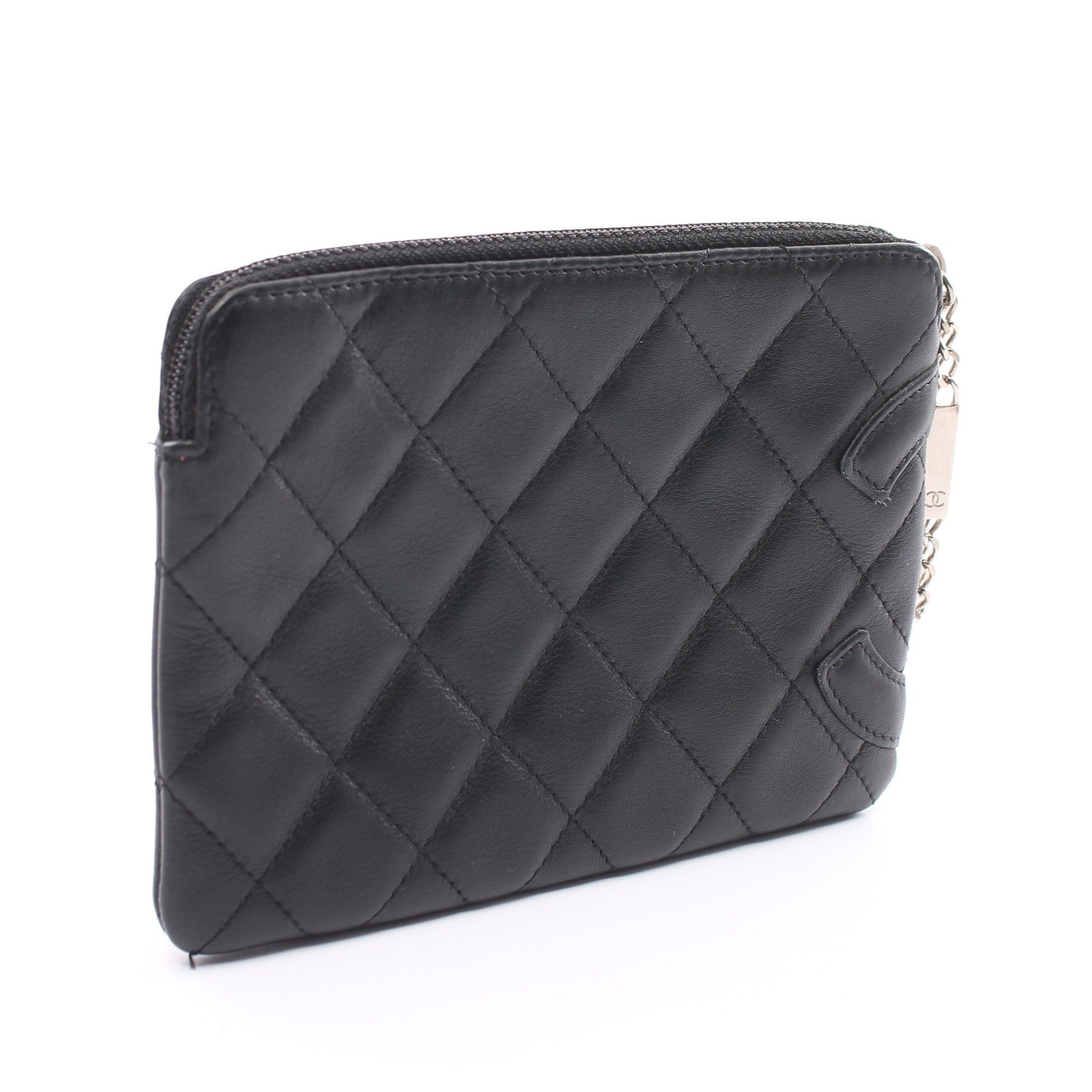 Chanel Chanel Cambon Line Pouch Leather Black Silver Hardware Size ONE SIZE - 2 Thumbnail