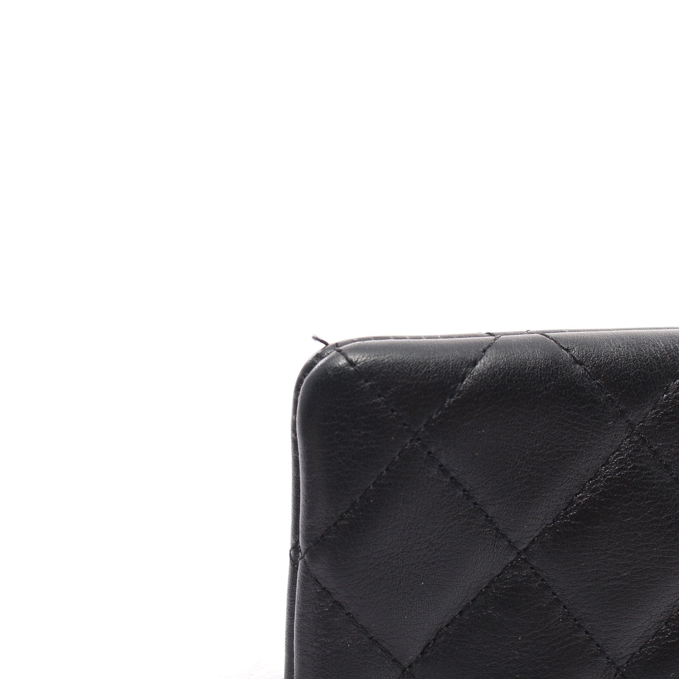 Chanel Chanel Cambon Line Pouch Leather Black Silver Hardware Size ONE SIZE - 7 Thumbnail