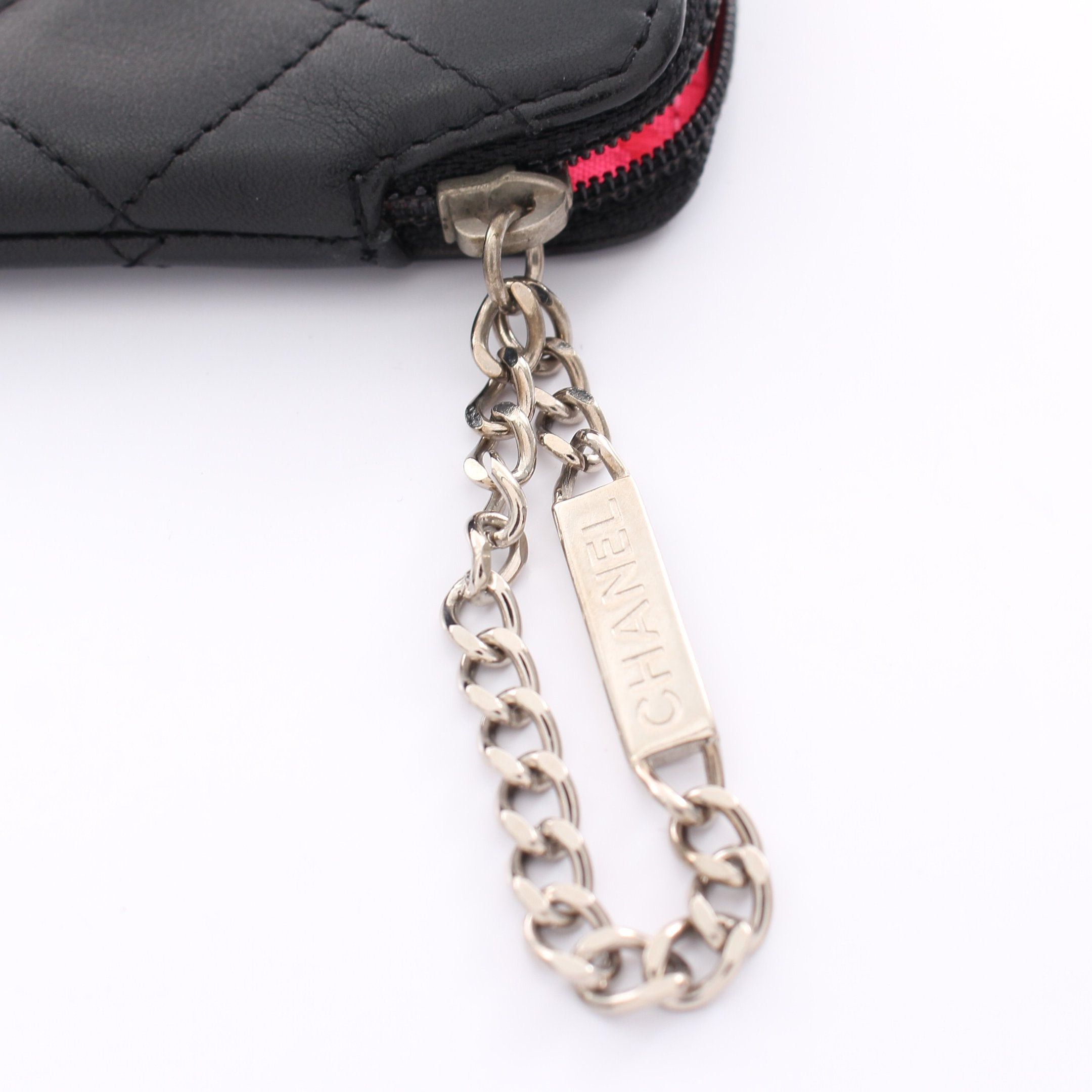 Chanel Chanel Cambon Line Pouch Leather Black Silver Hardware Size ONE SIZE - 6 Thumbnail