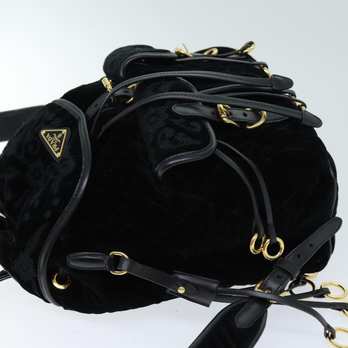 Prada Tessuto Black Synthetic Backpack Bag (Pre-Owned) Size ONE SIZE - 9 Thumbnail