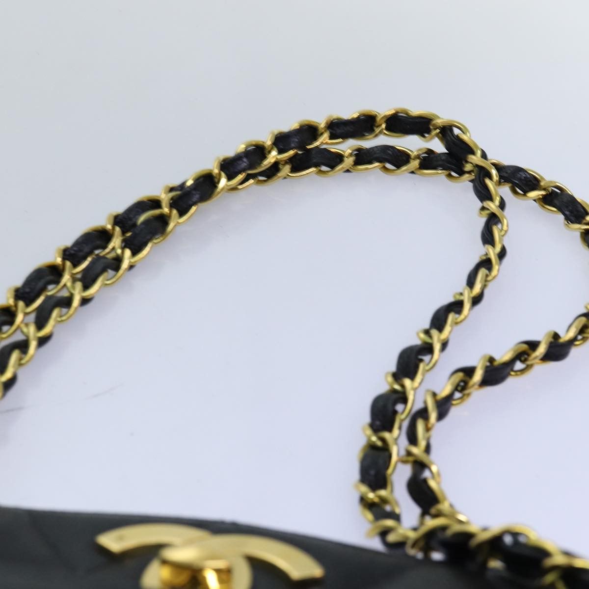 Chanel Coco Mark Black Leather Shoulder Bag (Pre-Owned) Size ONE SIZE - 11 Thumbnail