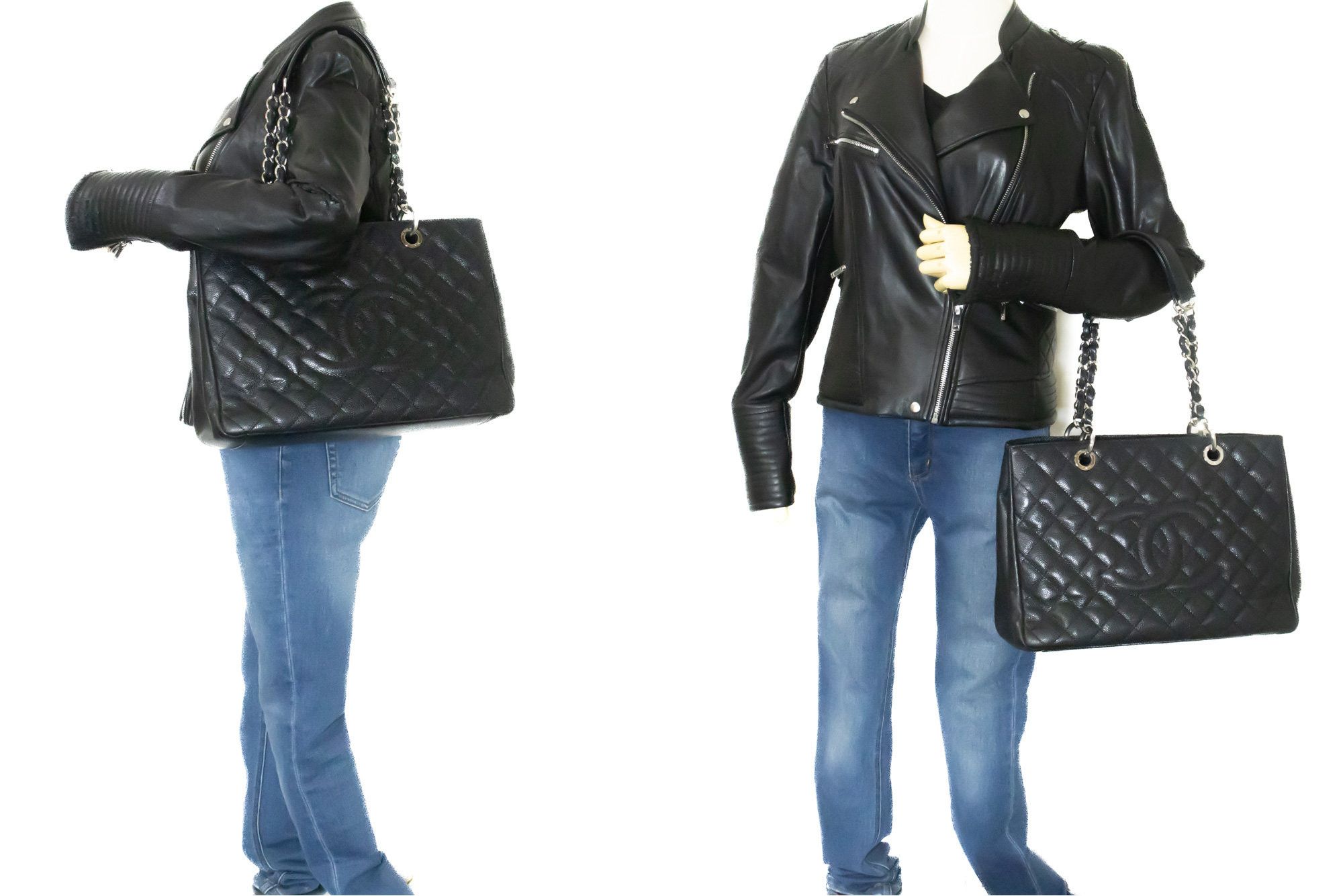 Chanel Shopping Black Leather Shoulder Bag (Pre-Owned) Size ONE SIZE - 8 Thumbnail