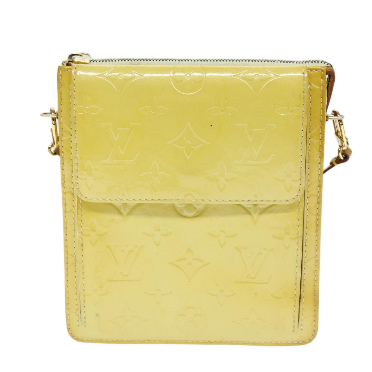 Louis Vuitton Mott Yellow Patent Leather Clutch Bag (Pre-Owned) Size ONE SIZE - 11 Thumbnail