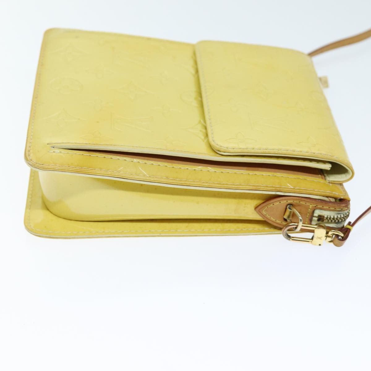 Louis Vuitton Mott Yellow Patent Leather Clutch Bag (Pre-Owned) Size ONE SIZE - 4 Thumbnail
