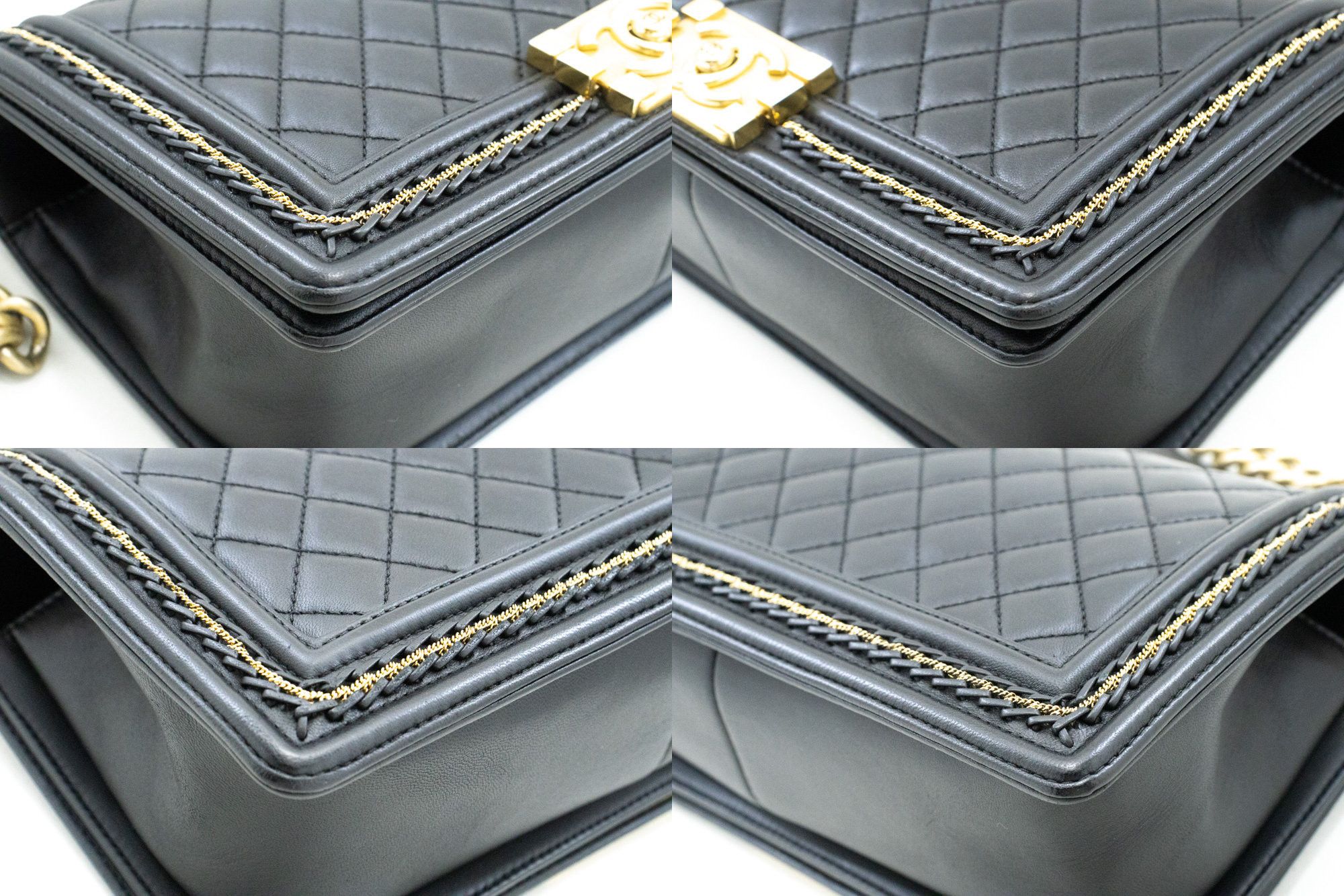 Chanel Boy Black Leather Shoulder Bag (Pre-Owned) Size ONE SIZE - 9 Thumbnail