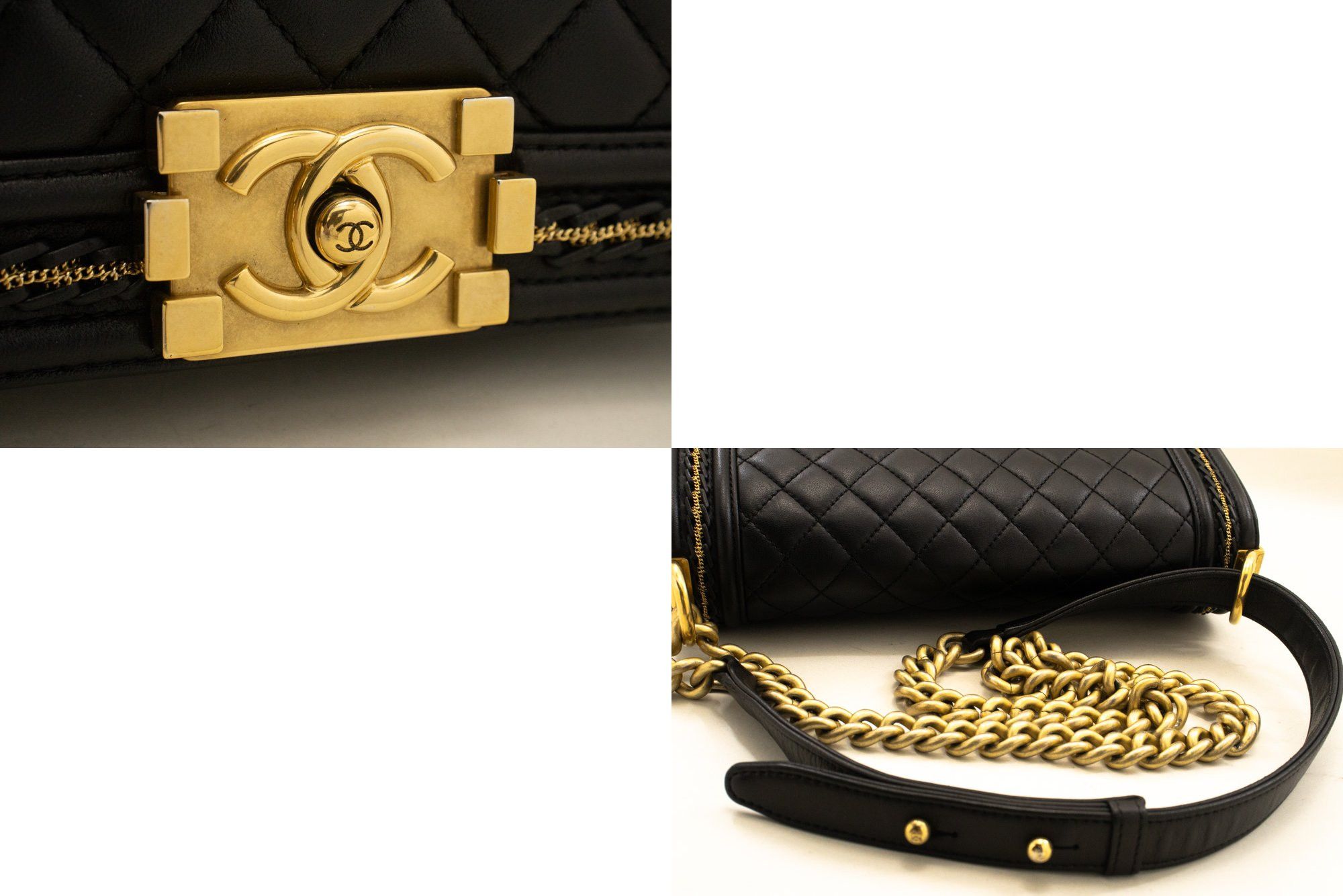 Chanel Boy Black Leather Shoulder Bag (Pre-Owned) Size ONE SIZE - 10 Thumbnail