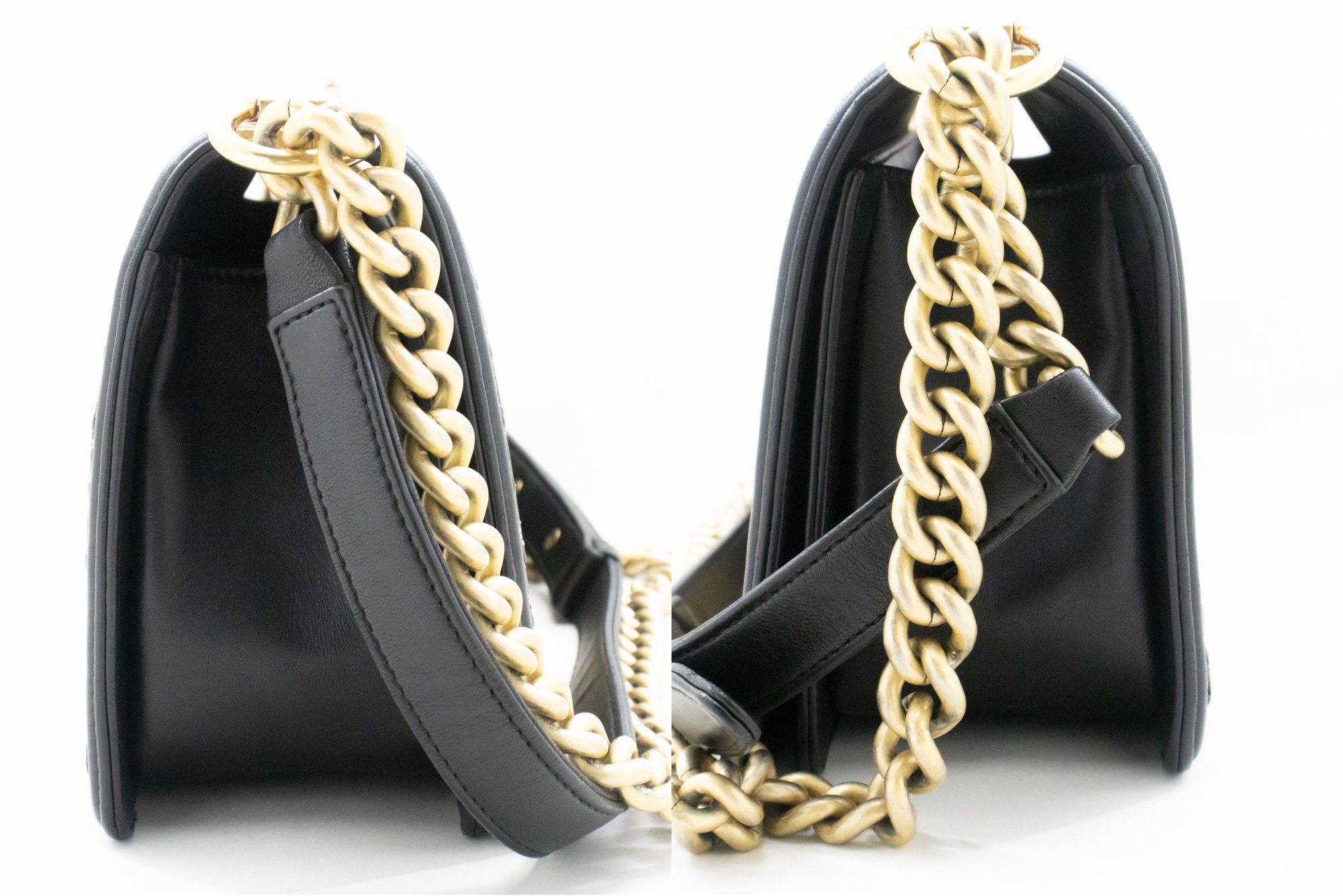 Chanel Boy Black Leather Shoulder Bag (Pre-Owned) Size ONE SIZE - 8 Thumbnail