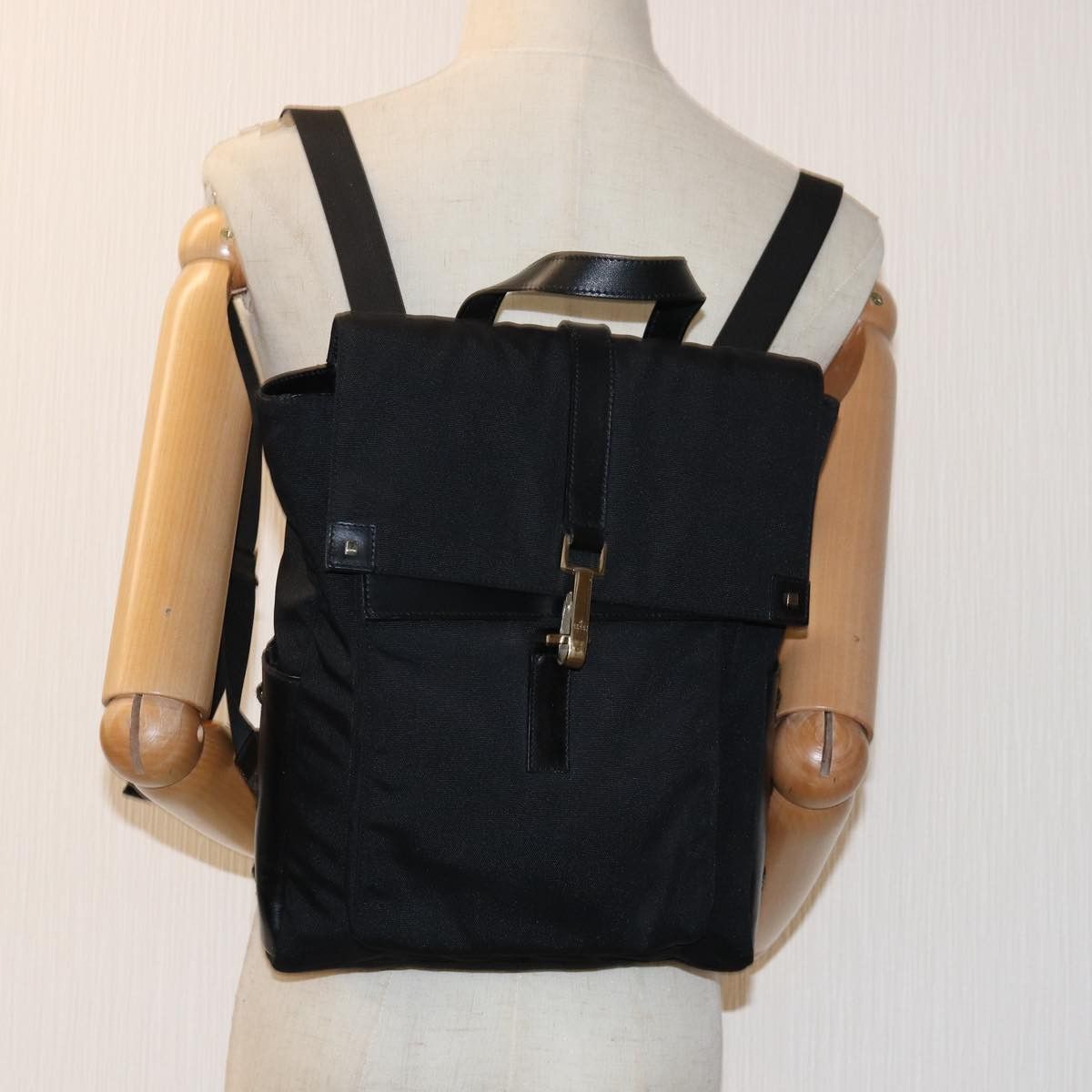 Gucci Jackie Black Synthetic Backpack Bag (Pre-Owned) Size ONE SIZE - 7 Thumbnail