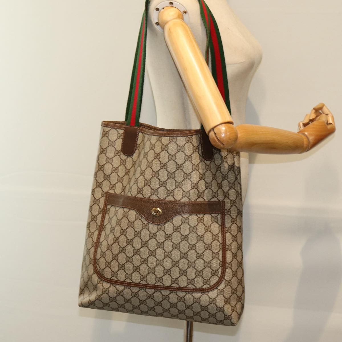 Gucci Ophidia Beige Canvas Tote Bag (Pre-Owned) Size ONE SIZE - 7 Thumbnail