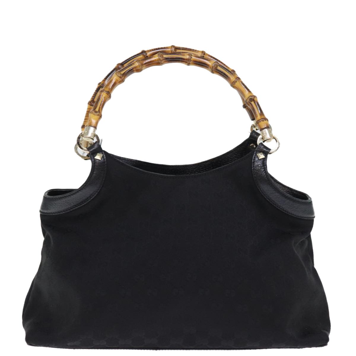 Gucci Bamboo Black Canvas Handbag (Pre-Owned) Size ONE SIZE - 2 Thumbnail