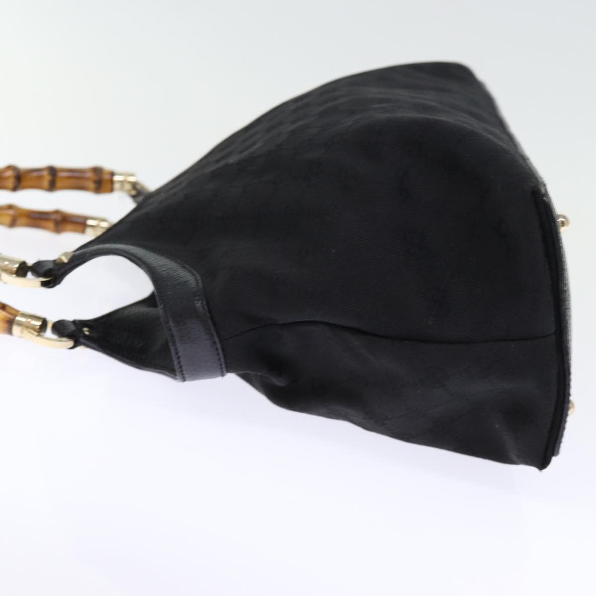 Gucci Bamboo Black Canvas Handbag (Pre-Owned) Size ONE SIZE - 12 Thumbnail